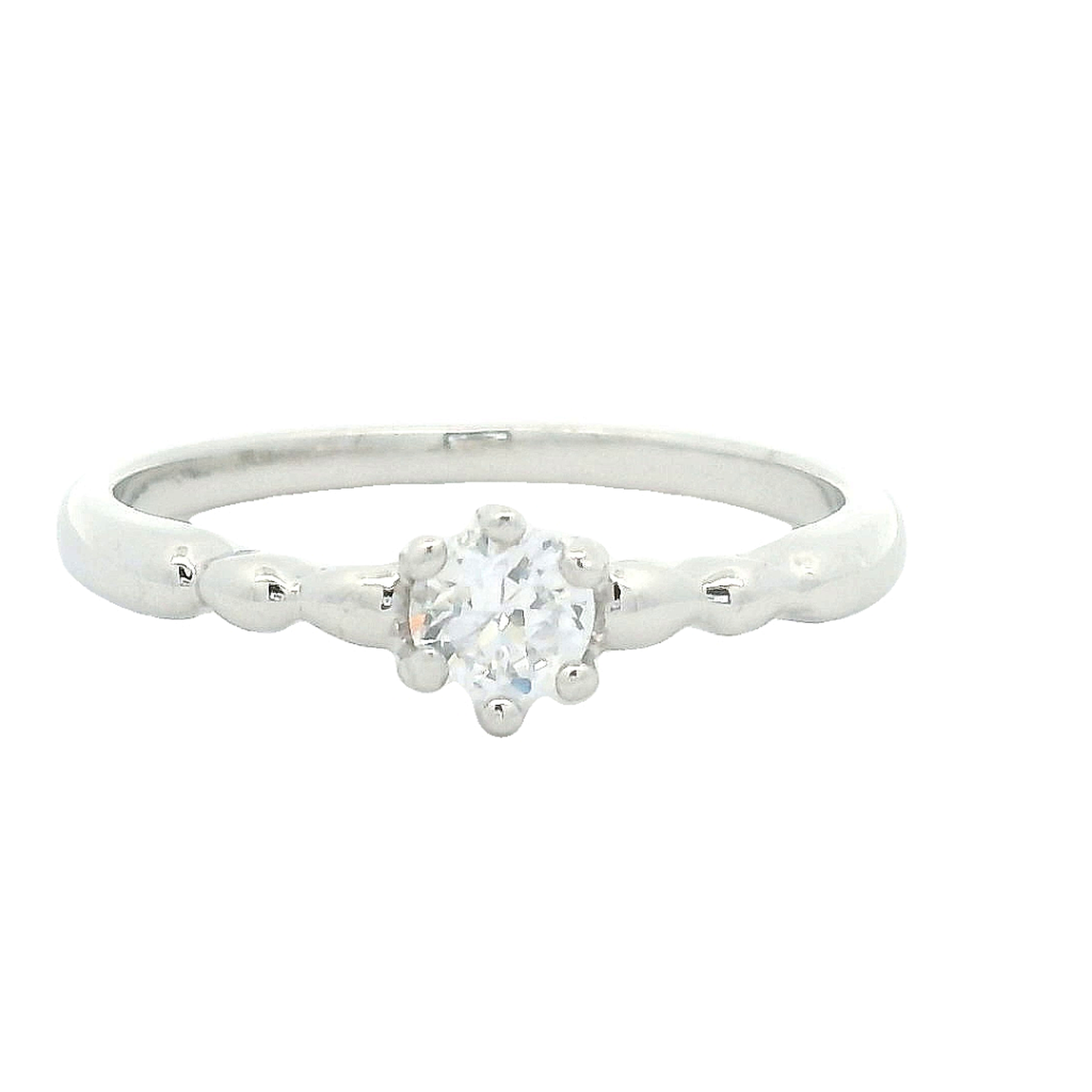 NO RESERVE 0.63 Ct Cubic Zirconia 925 Sterling Silver Ring