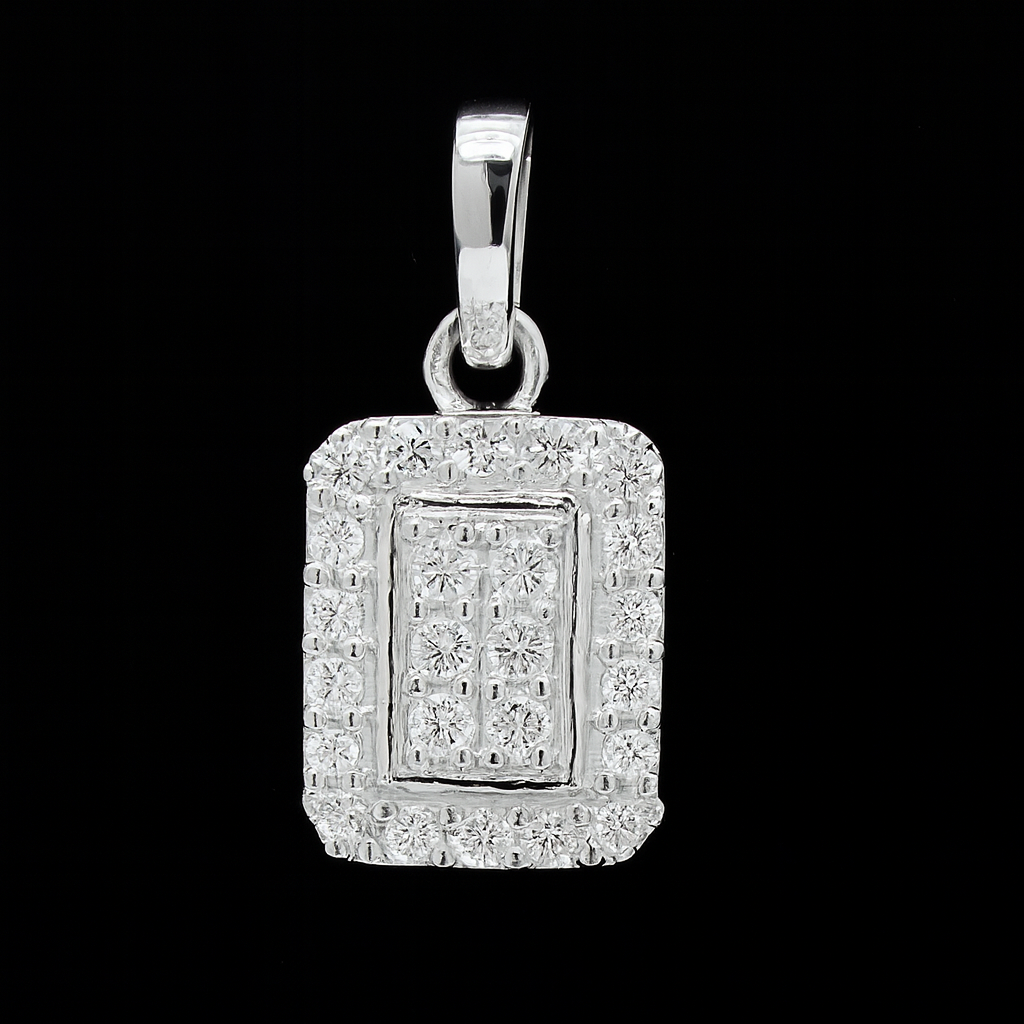 NO RESERVE 0.63 Ct Round Cubic Zirconia 925 Sterling Silver Pendant