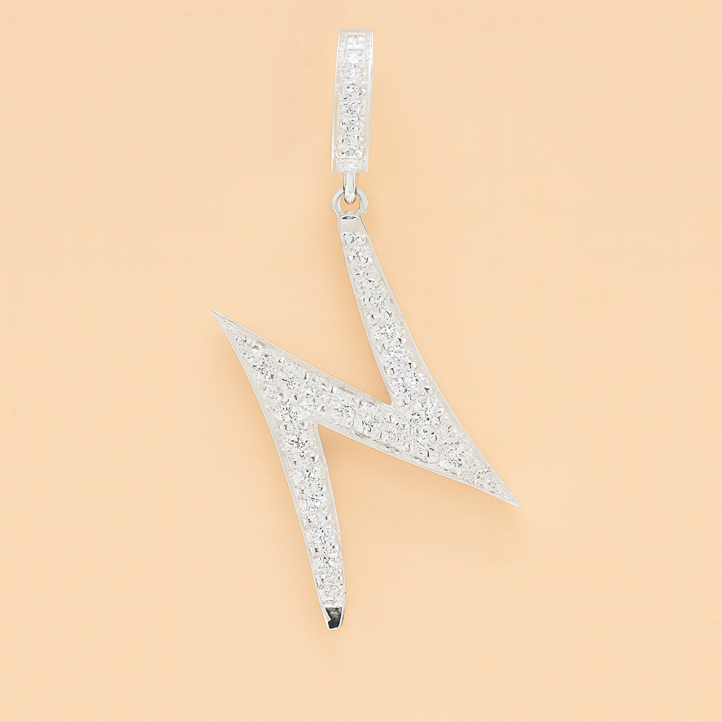 NO RESERVE 0.63 Ct Round Cubic Zirconia 925 Sterling Silver Pendant