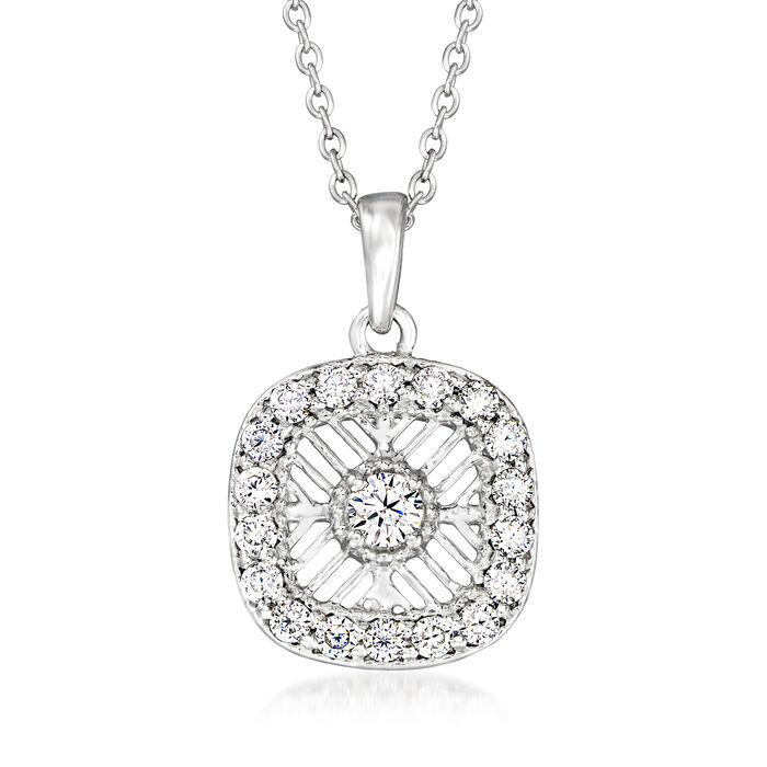 NO RESERVE 0.70 ct. Moissanite Pendant Necklace in Sterling Silver