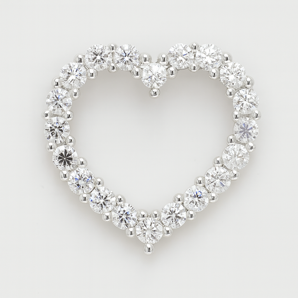 NO RESERVE 0.77 Ct Round Cubic Zirconia 925 Sterling Silver Pendant