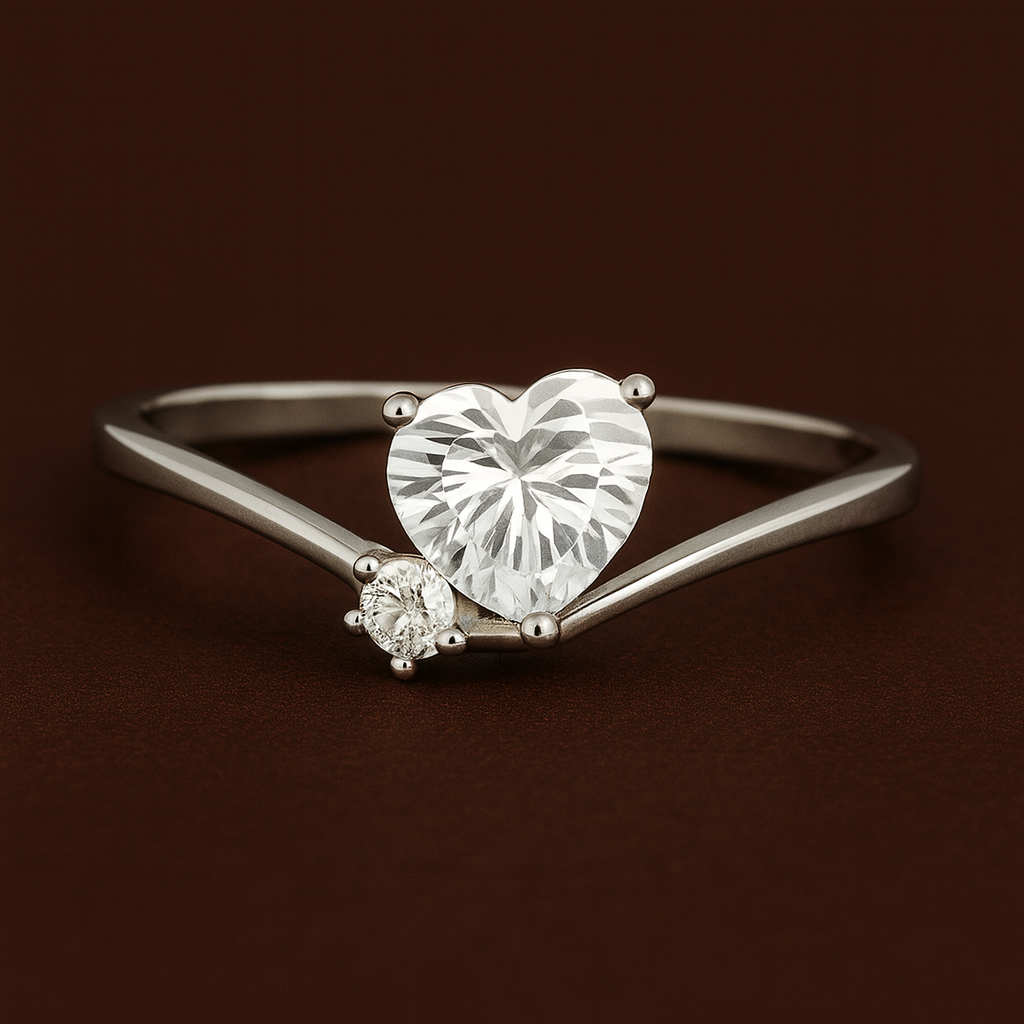 NO RESERVE 0.78 Ct Cubic Zirconia 925 Sterling Silver Ring