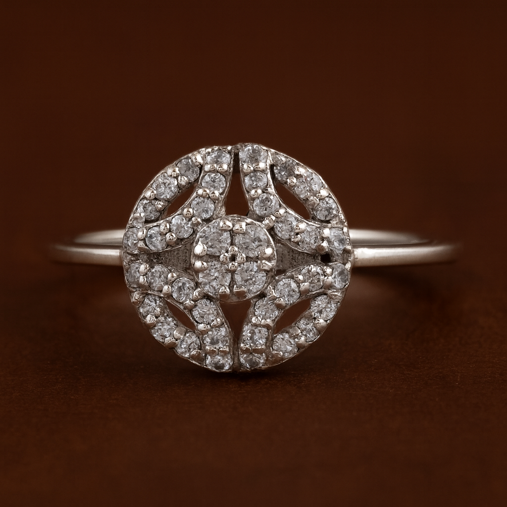 NO RESERVE 0.79 Ct Round Cubic Zirconia 925 Sterling Silver Ring