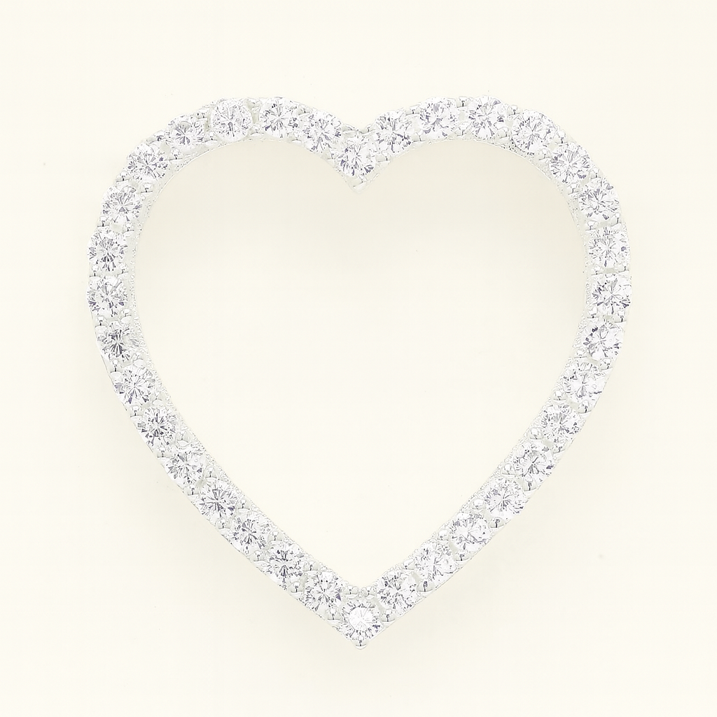 NO RESERVE 0.98 Ct Round Cubic Zirconia 925 Sterling Silver Pendant