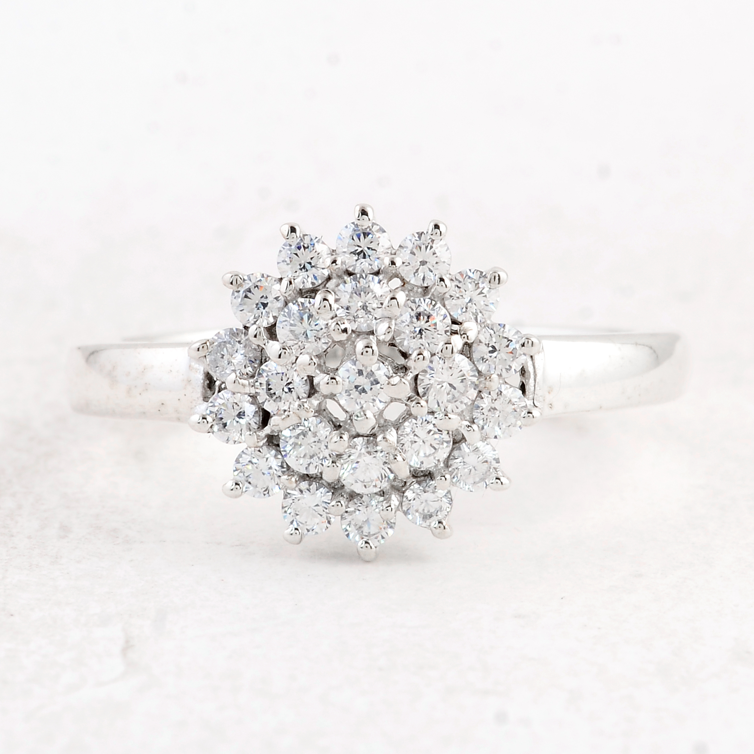 NO RESERVE 1.06 Ct Round Cubic Zirconia 925 Sterling Silver Ring