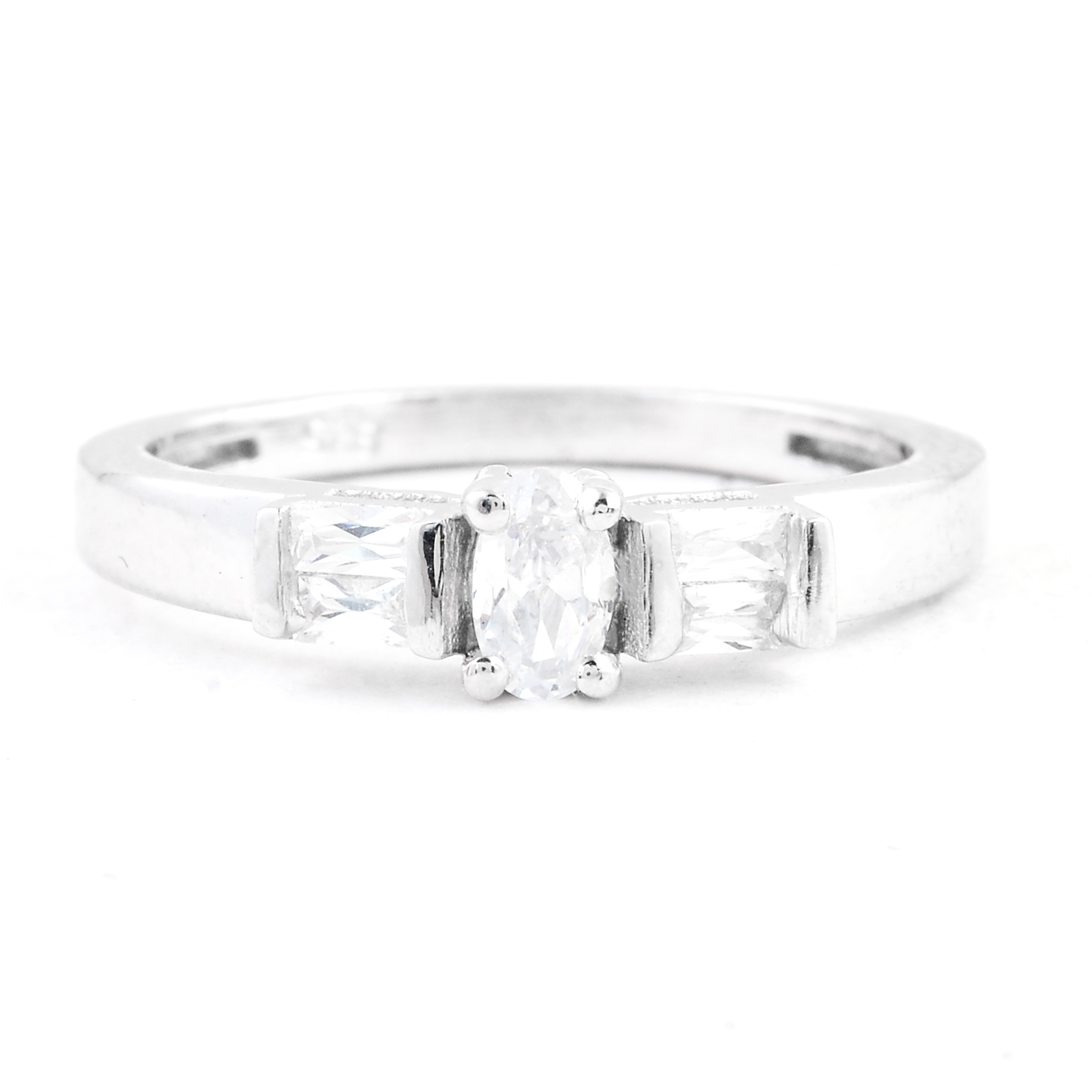 NO RESERVE 1.11 Ct Cubic Zirconia 925 Sterling Silver Ring