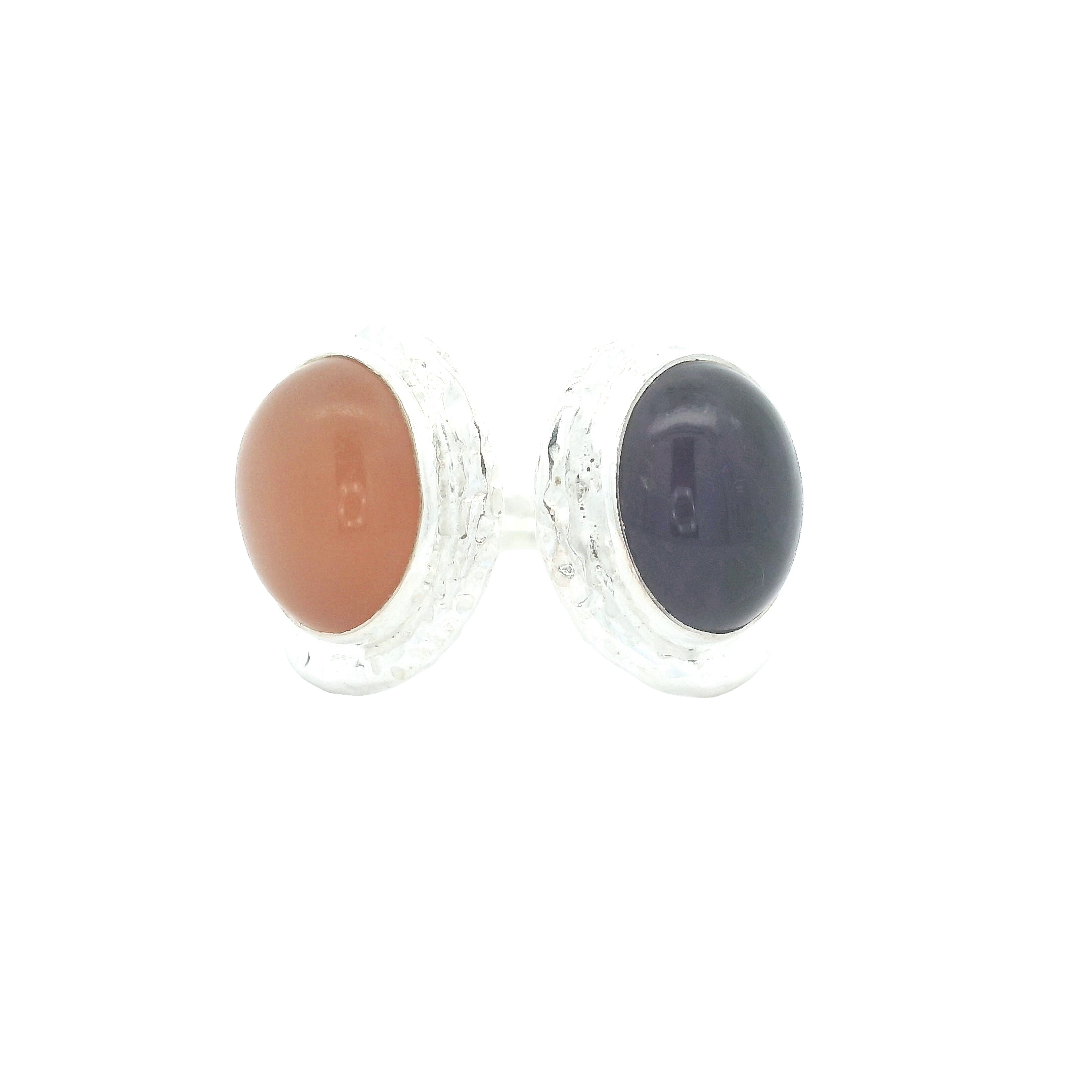 NO RESERVE 12.85 Ct Amethyst, Moonstone 925 Sterling Silver Ring