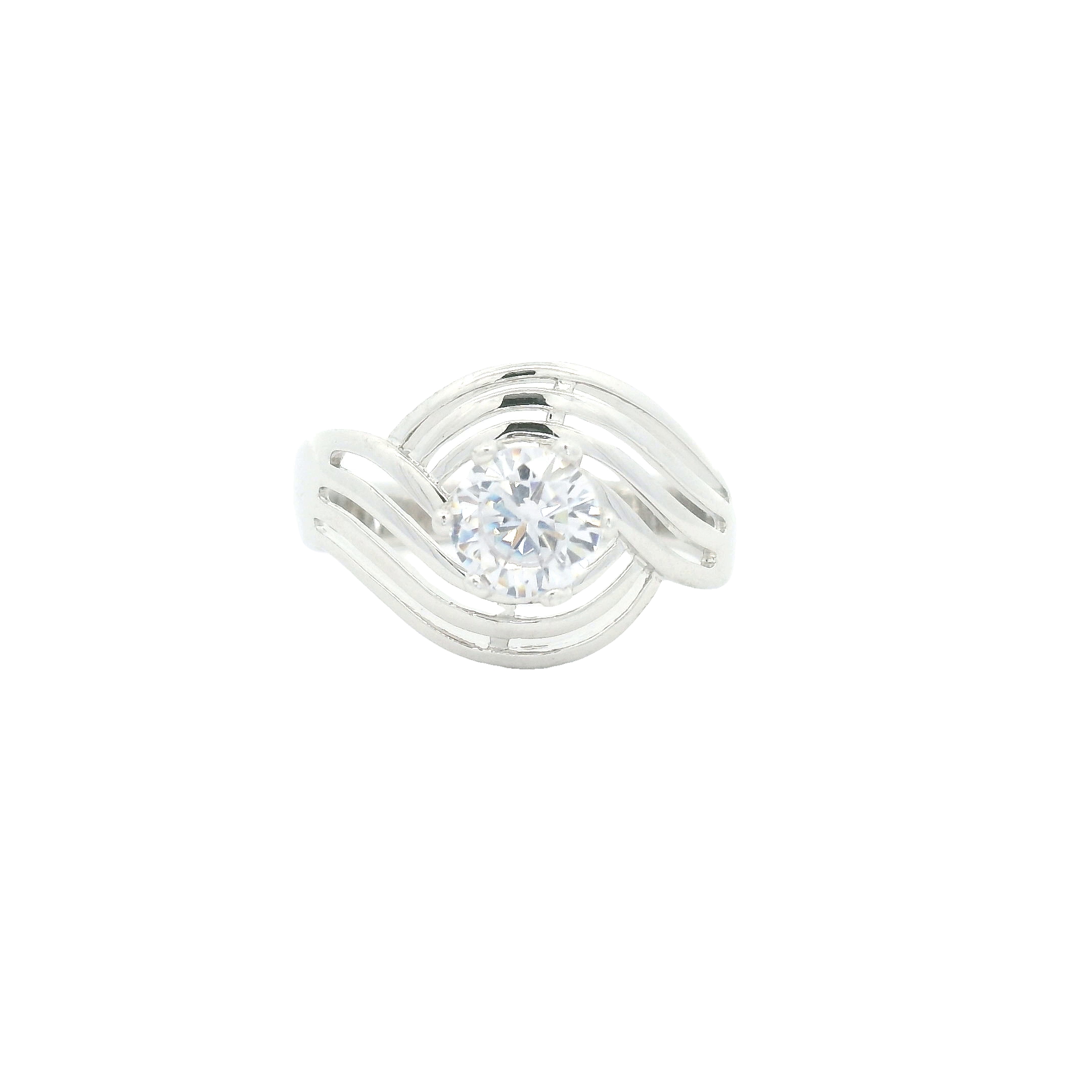 NO RESERVE 1.43 Ct Cubic Zirconia 925 Sterling Silver Ring