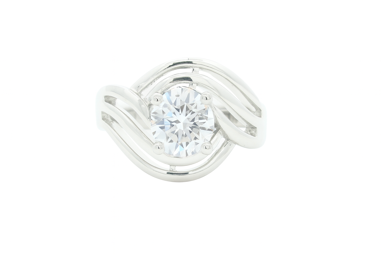 NO RESERVE 1.43 Ct Cubic Zirconia 925 Sterling Silver Ring