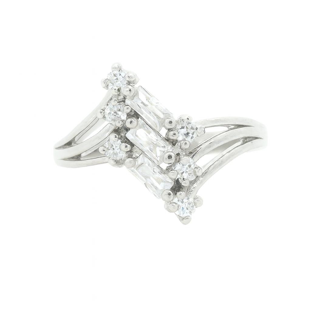 NO RESERVE 1.43 Ct Cubic Zirconia 925 Sterling Silver Ring