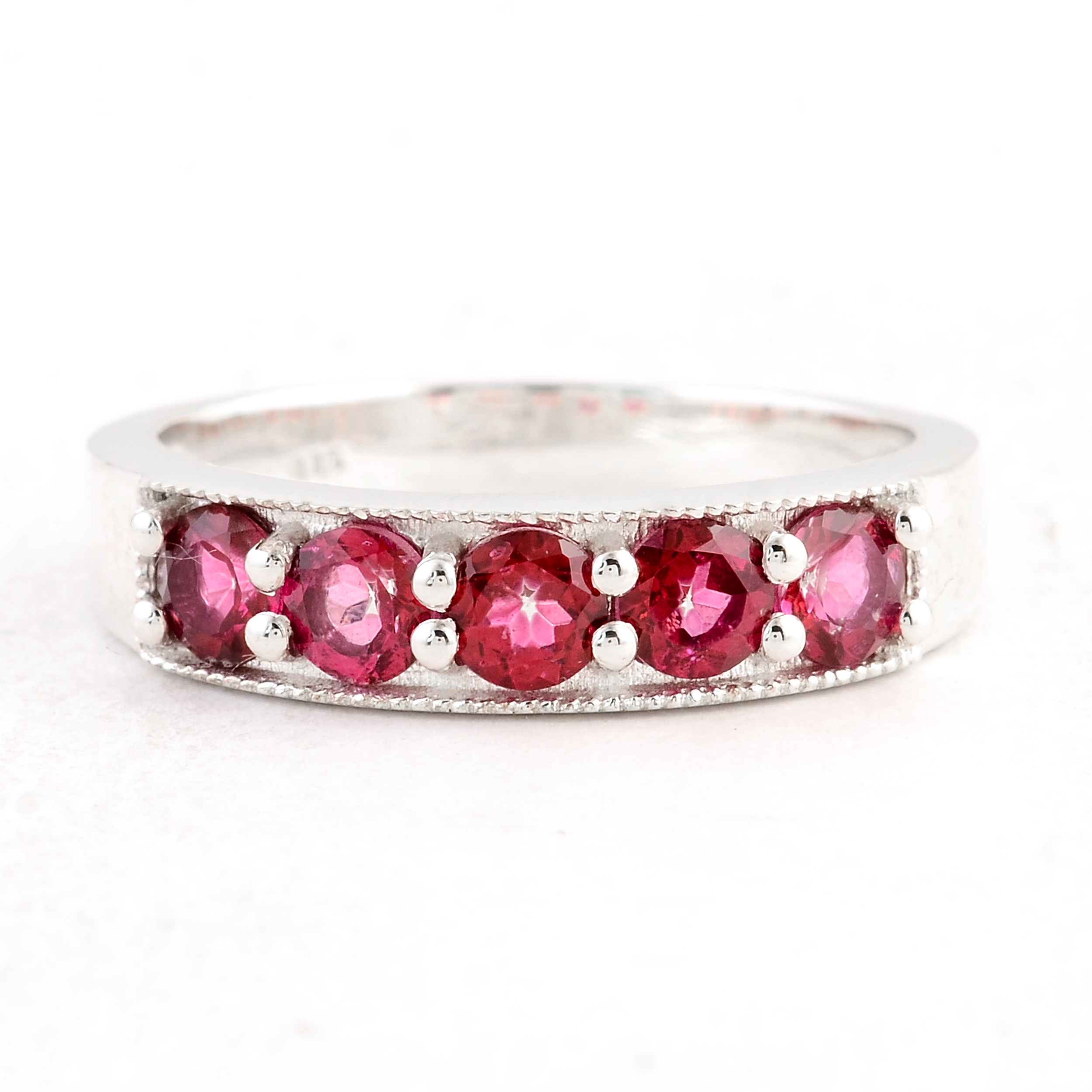 NO RESERVE 1.45 Ct Round Pink Topaz 925 Sterling Silver Ring