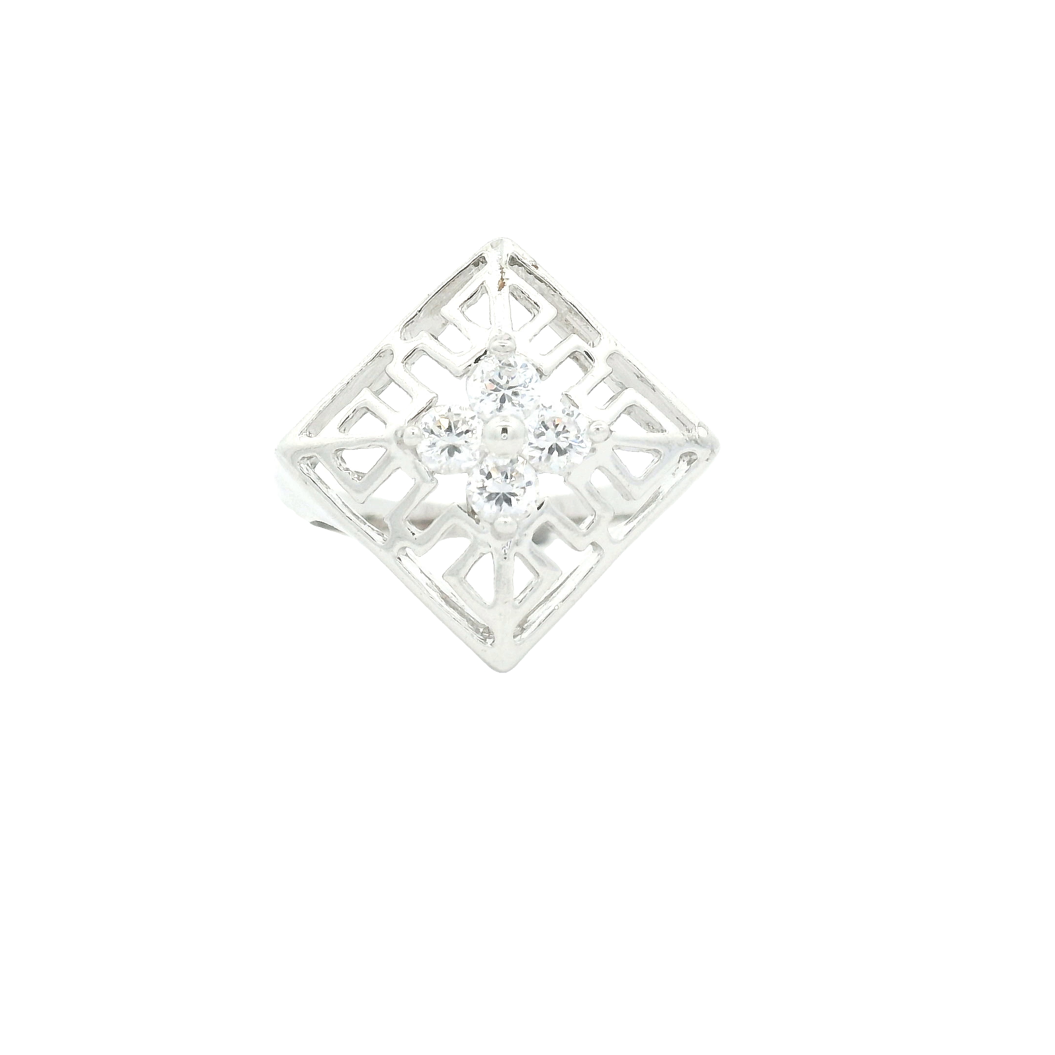 NO RESERVE 1.48 Ct Cubic Zirconia 925 Sterling Silver Ring