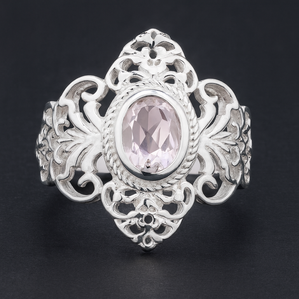 NO RESERVE 1.51 Ct Oval White Topaz 925 Sterling Silver Ring