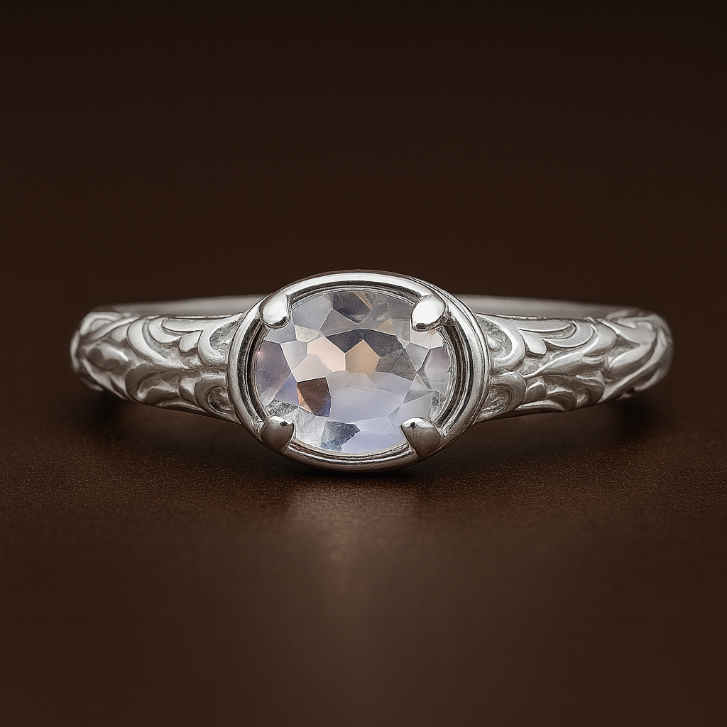 NO RESERVE 1.55 Ct Oval White Topaz 925 Sterling Silver Ring