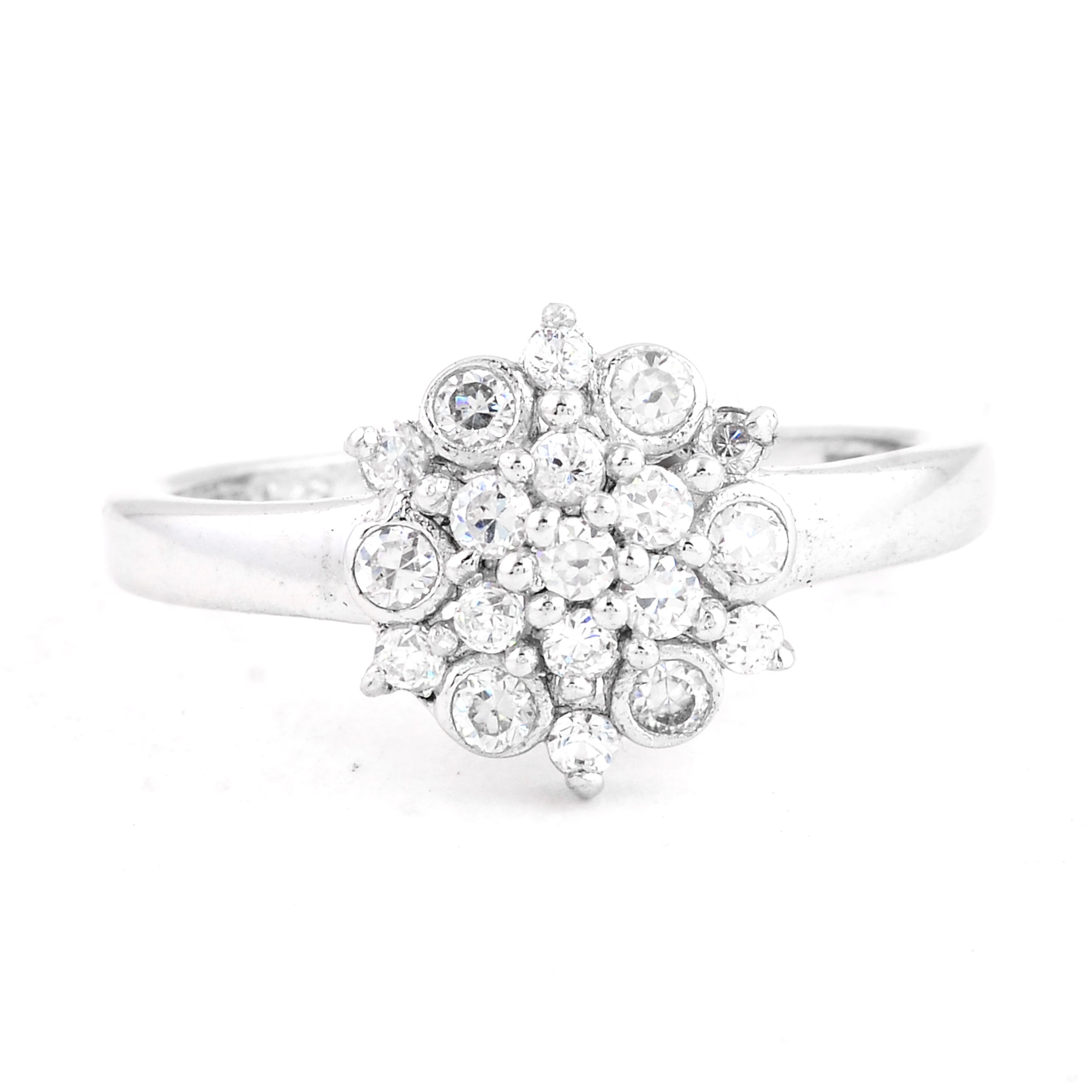 NO RESERVE 1.58 Ct Cubic Zirconia 925 Sterling Silver Ring