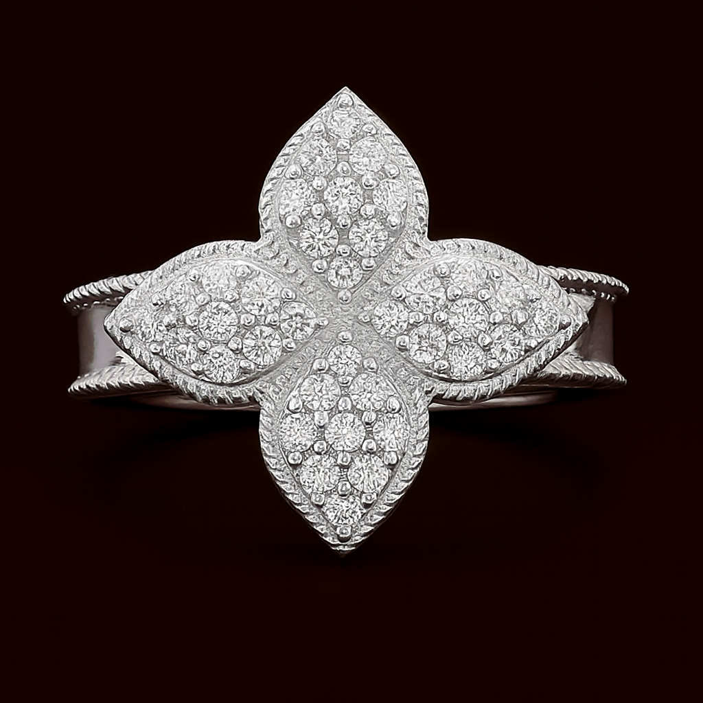 NO RESERVE 1.58 Ct Round Cubic Zirconia 925 Sterling Silver Ring