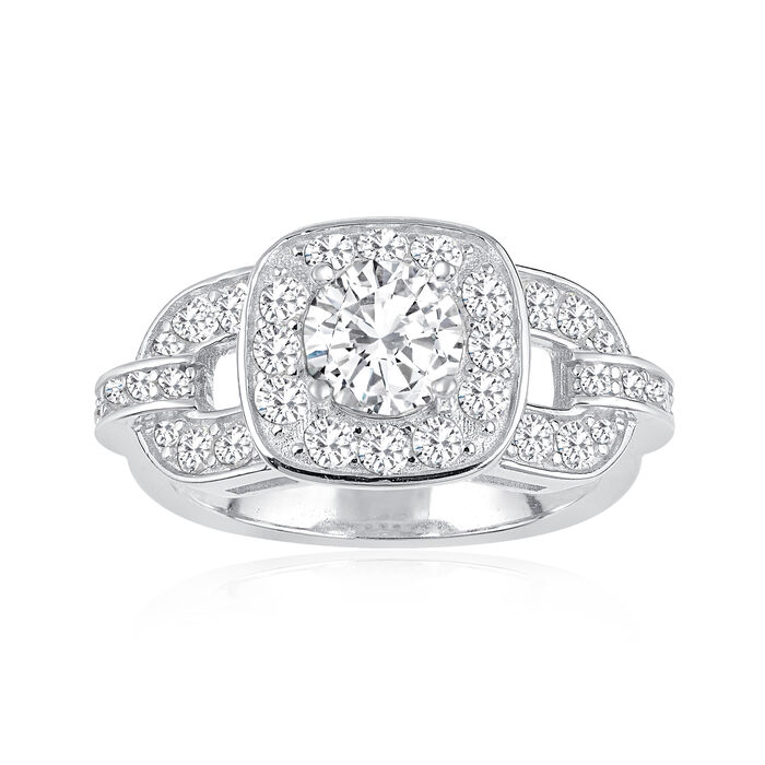 NO RESERVE 1.712 ct. t.w. Moissanite Ring in Sterling Silver. Size 8