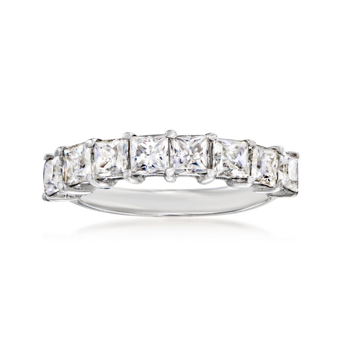 NO RESERVE 2.00 ct. t.w. Moissanite Ring in Sterling Silver. Size 9