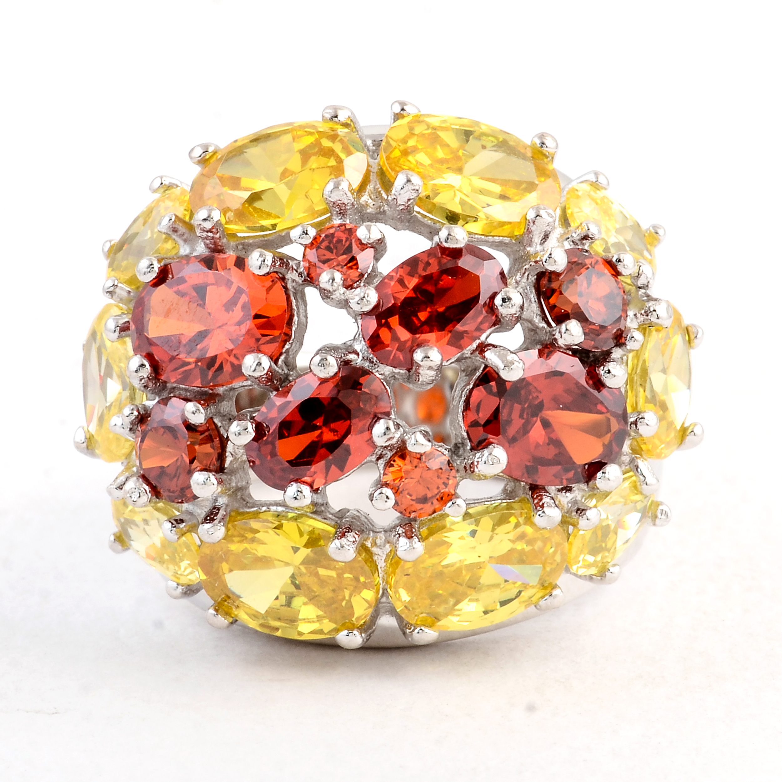 NO RESERVE 20.88 Ct Cubic Zirconia 925 Sterling Silver Ring