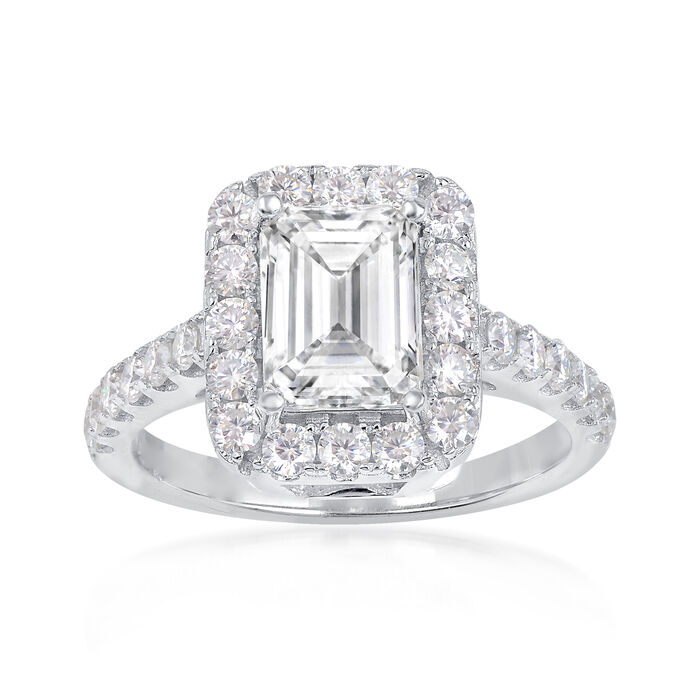 NO RESERVE 2.59 ct. t.w. Moissanite Ring in Sterling Silver. Size 7