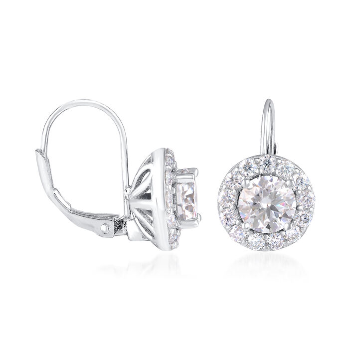 NO RESERVE 2.72 ct. t.w. Moissanite Drop Earrings in Sterling Silver