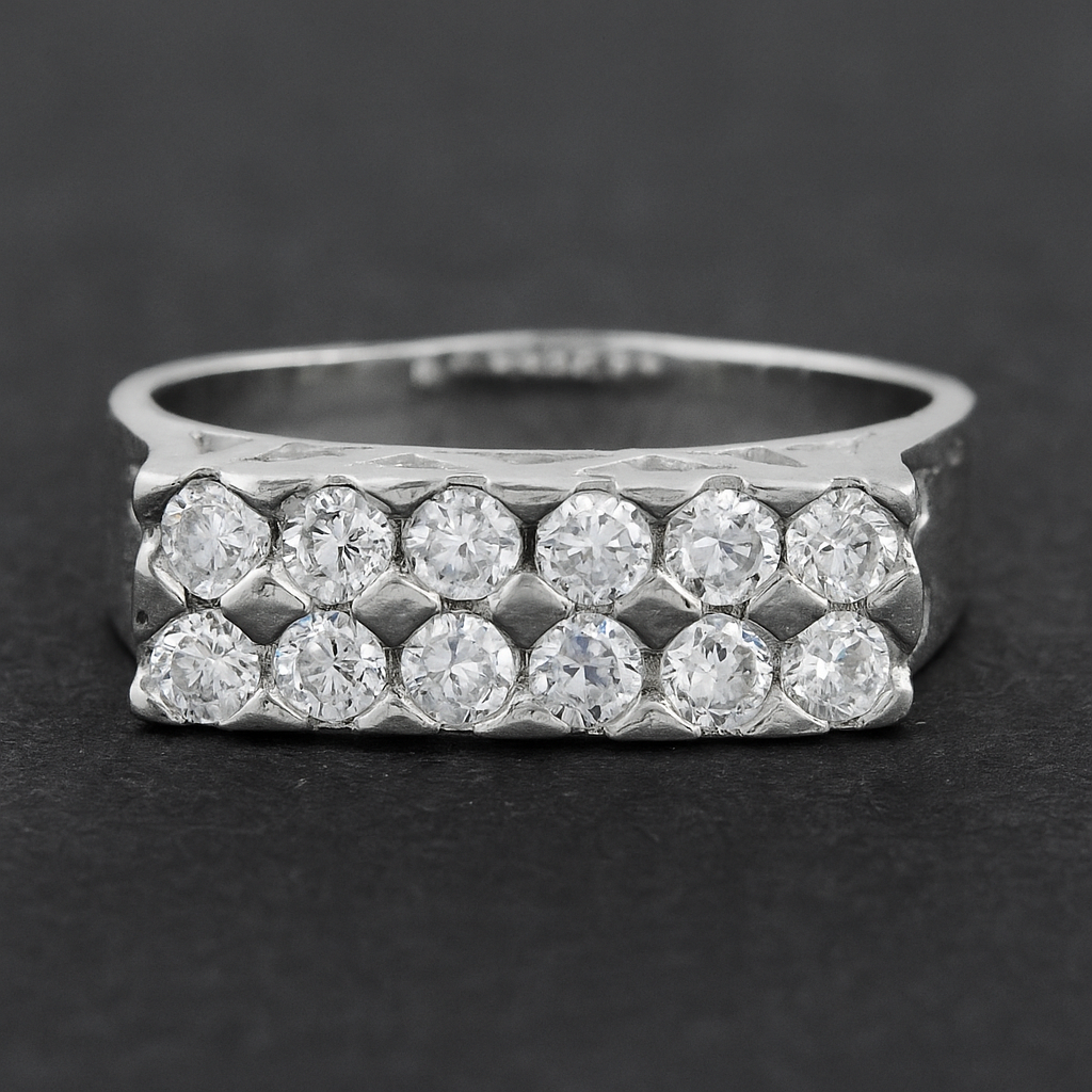 NO RESERVE 2.78 Ct Cubic Zirconia 925 Sterling Silver Ring