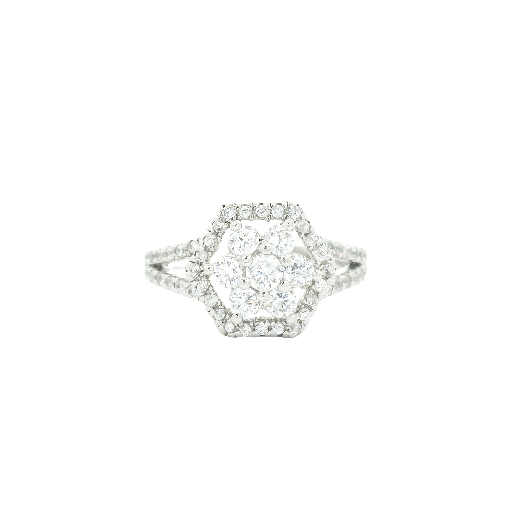 NO RESERVE 2.85 Ct Cubic Zirconia 925 Sterling Silver Ring