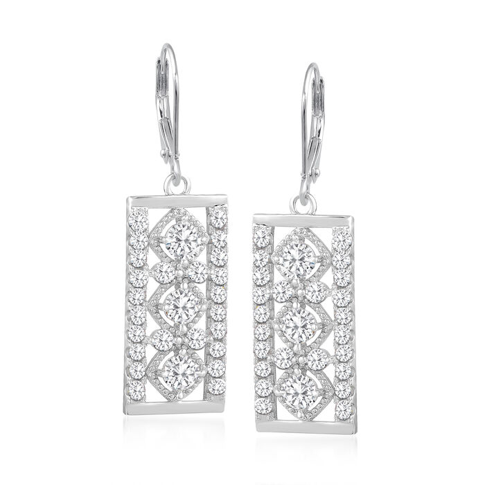 NO RESERVE 3.02 ct. Moissanite Round Sterling Silver Women Earrings