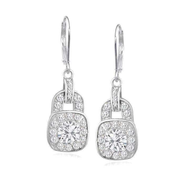 NO RESERVE 3.024 ct. Moissanite Round Sterling Silver Women Earrings