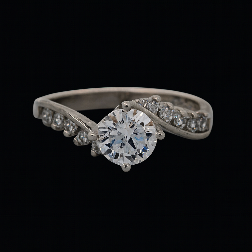 NO RESERVE 3.21 Ct Cubic Zirconia 925 Sterling Silver Ring