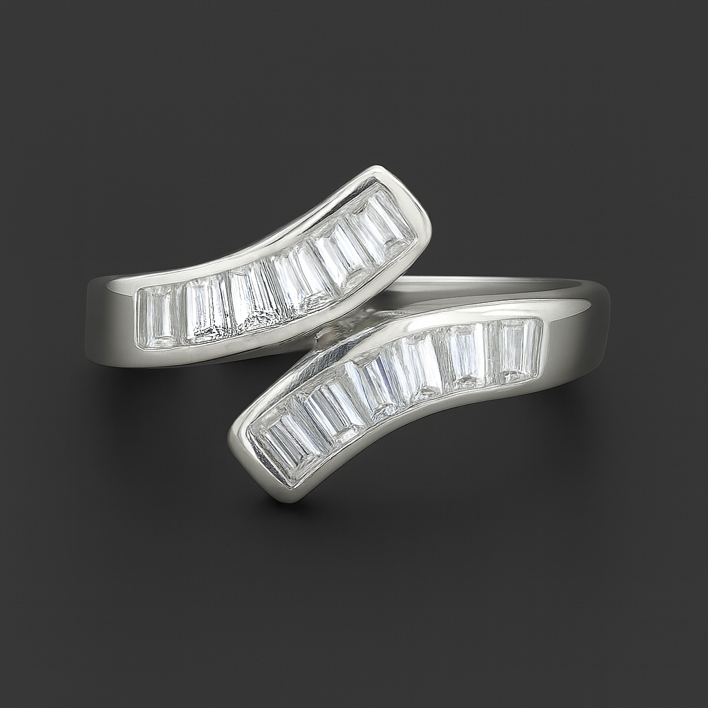 NO RESERVE 3.45 Ct Cubic Zirconia 925 Sterling Silver Ring