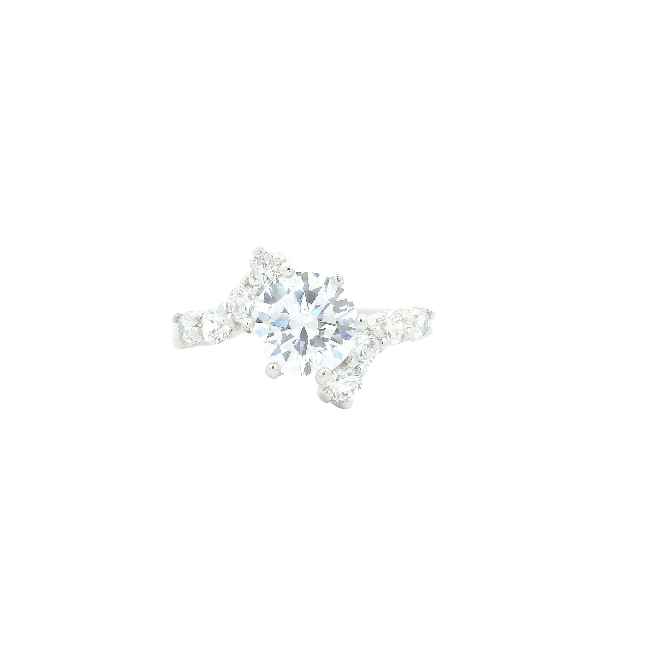 NO RESERVE 3.47 Ct Cubic Zirconia 925 Sterling Silver Ring