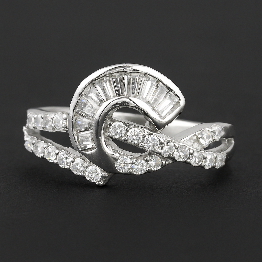 NO RESERVE 3.55 Ct Cubic Zirconia 925 Sterling Silver Ring