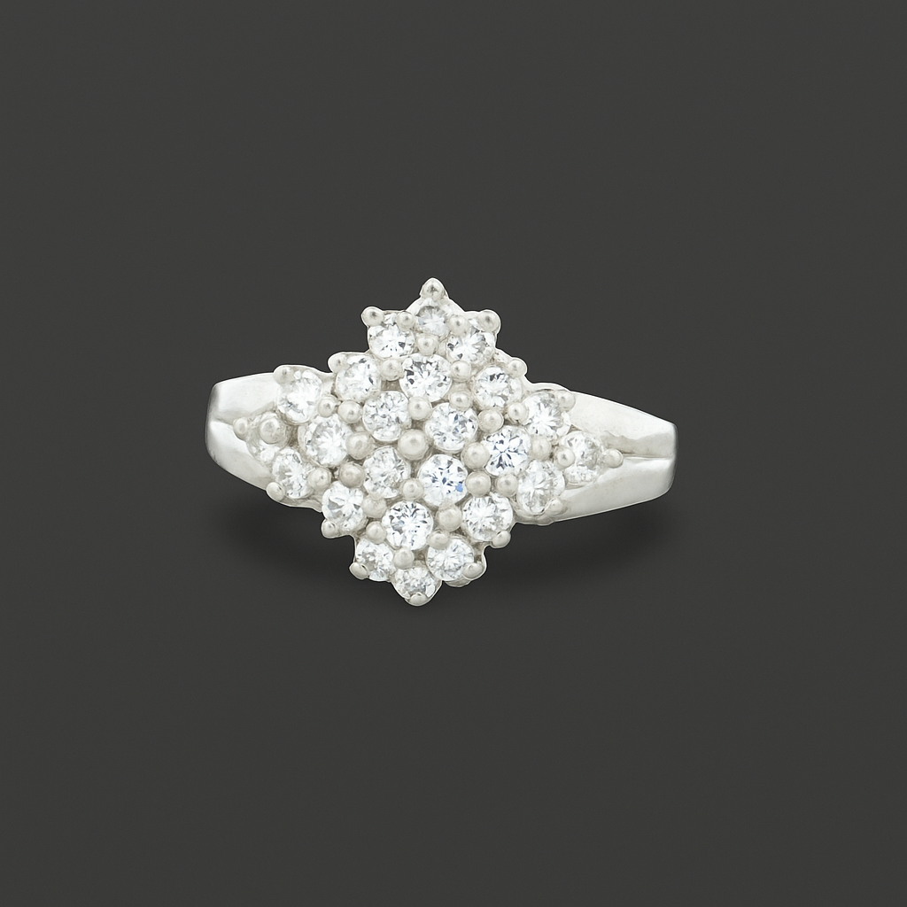 NO RESERVE 4.00 Ct Cubic Zirconia 925 Sterling Silver Ring