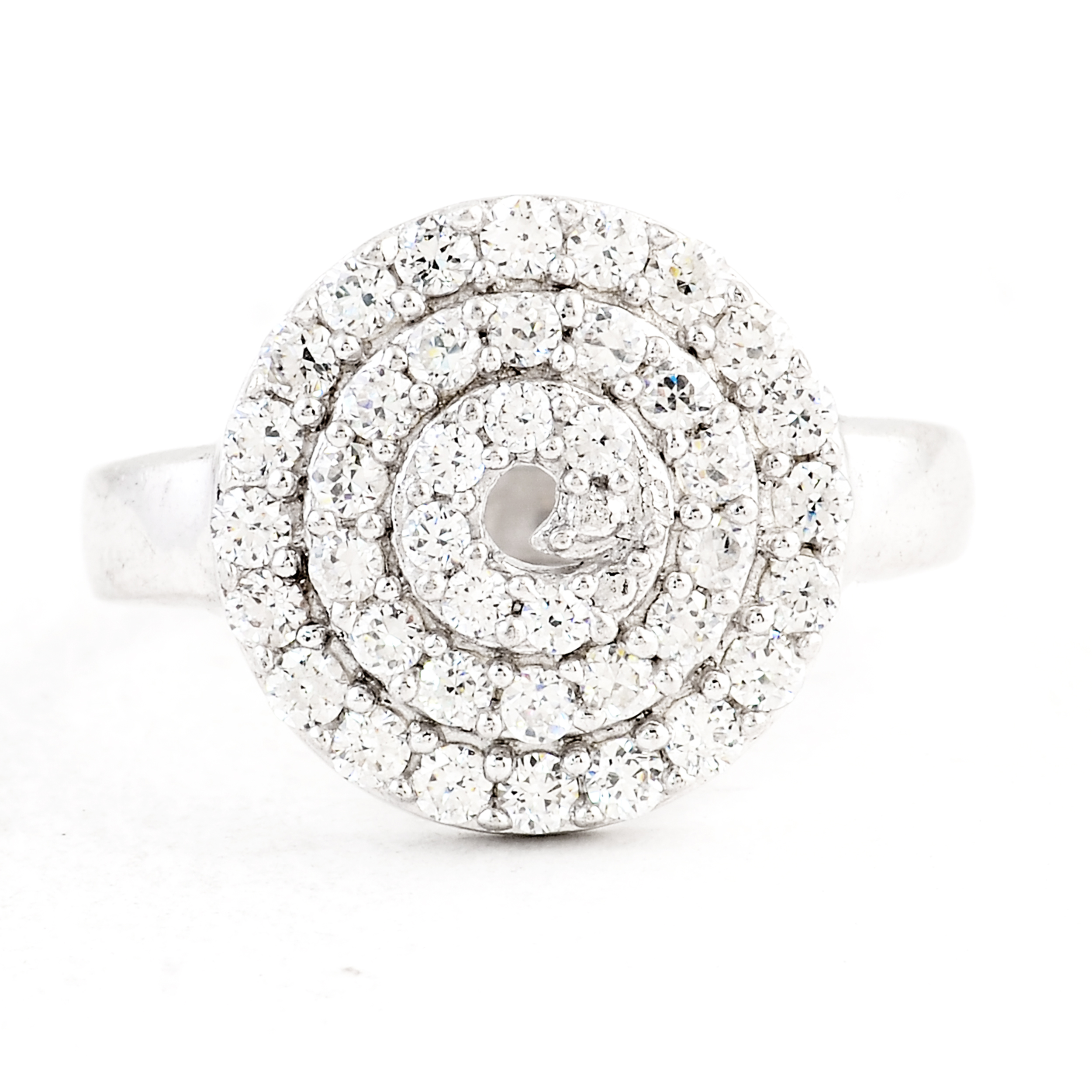 NO RESERVE 4.08 Ct Cubic Zirconia 925 Sterling Silver Ring