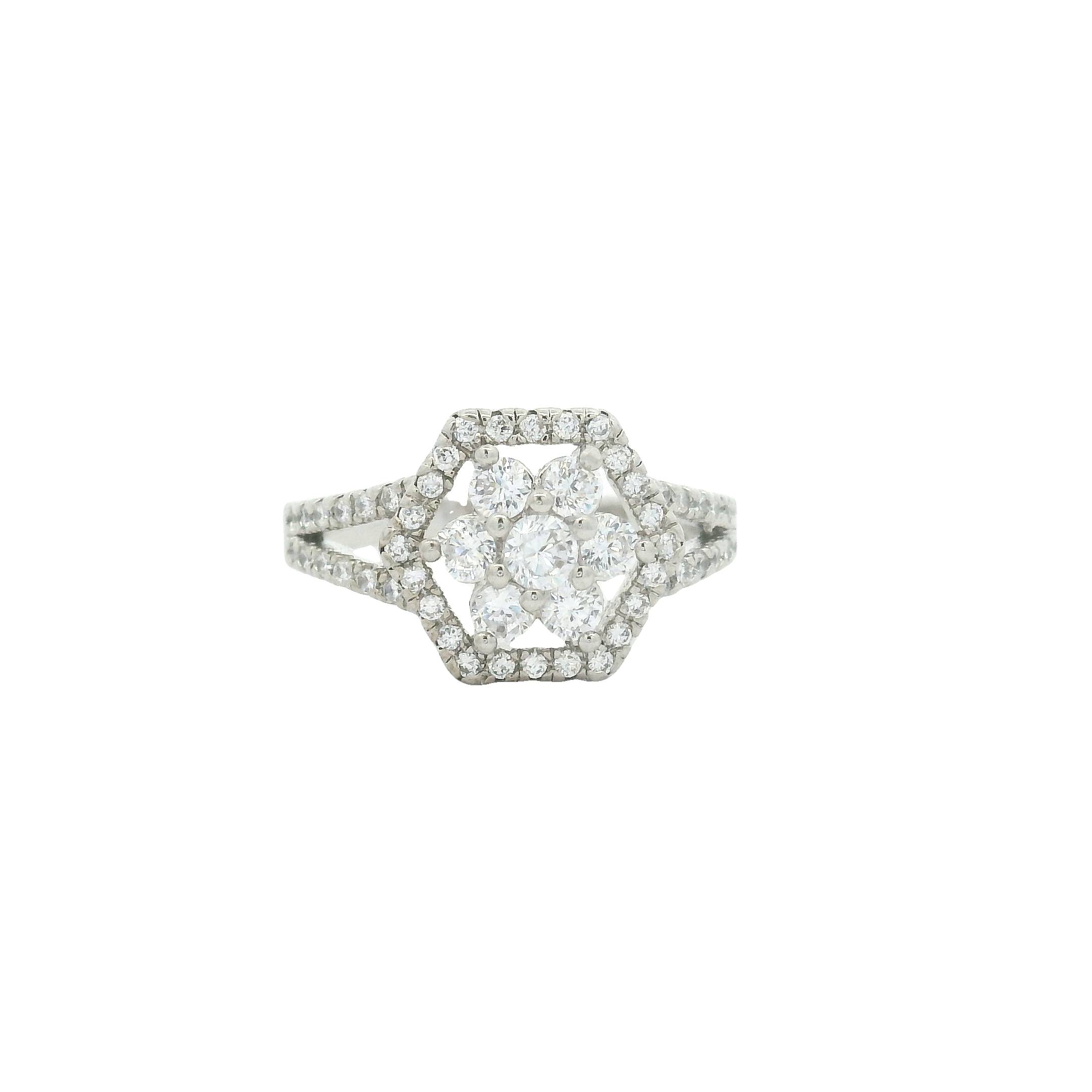 NO RESERVE 4.13 Ct Cubic Zirconia 925 Sterling Silver Ring