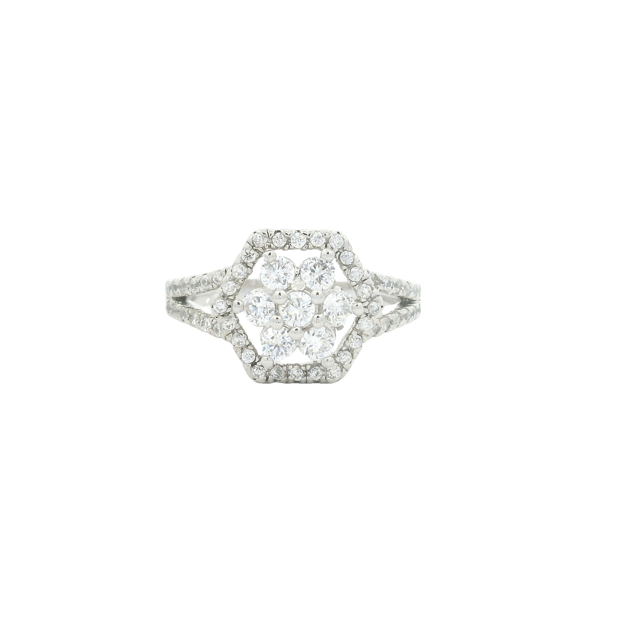 NO RESERVE 4.22 Ct Cubic Zirconia 925 Sterling Silver Ring