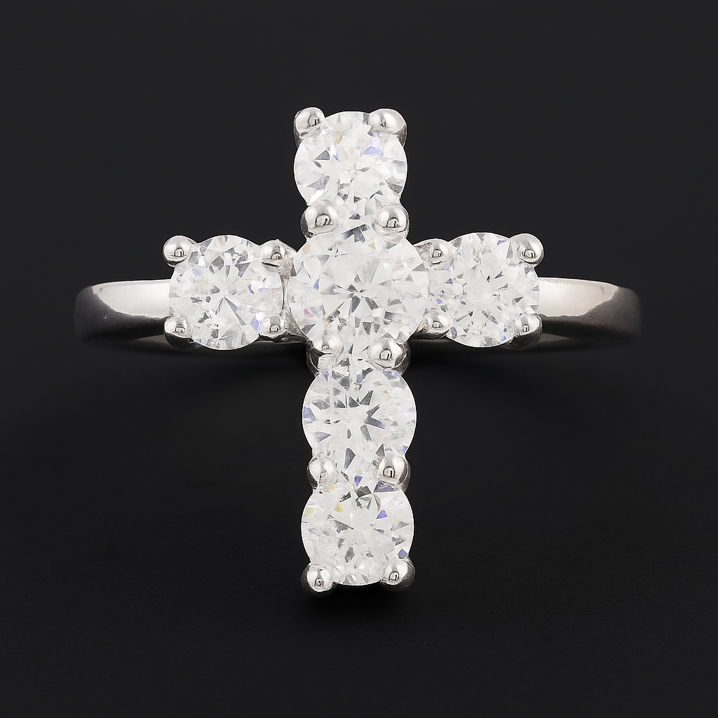 NO RESERVE 4.38 Ct Cubic Zirconia 925 Sterling Silver Ring