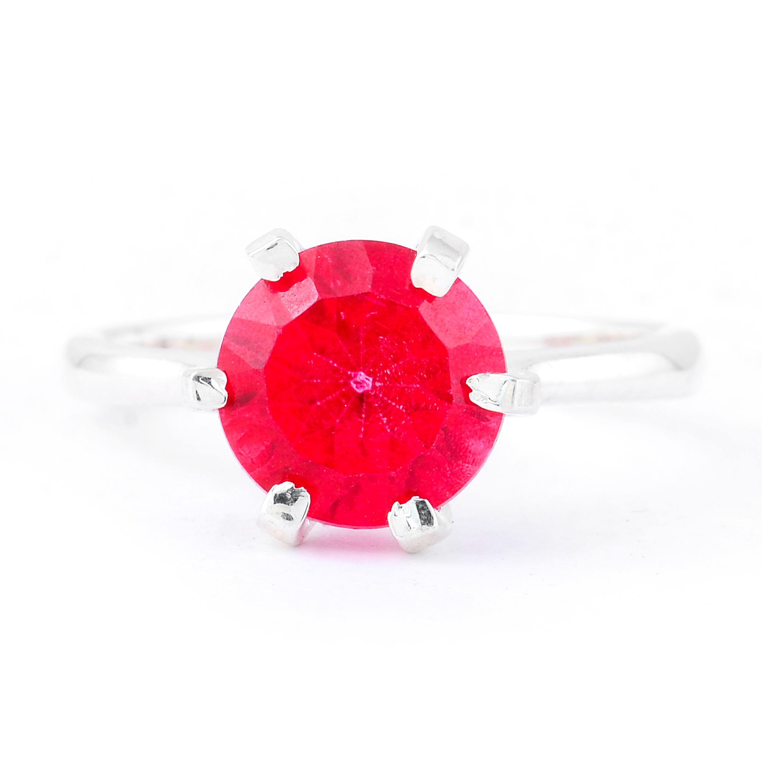 NO RESERVE 4.40 Ct Round Pink Topaz, 925 Sterling Silver Ring