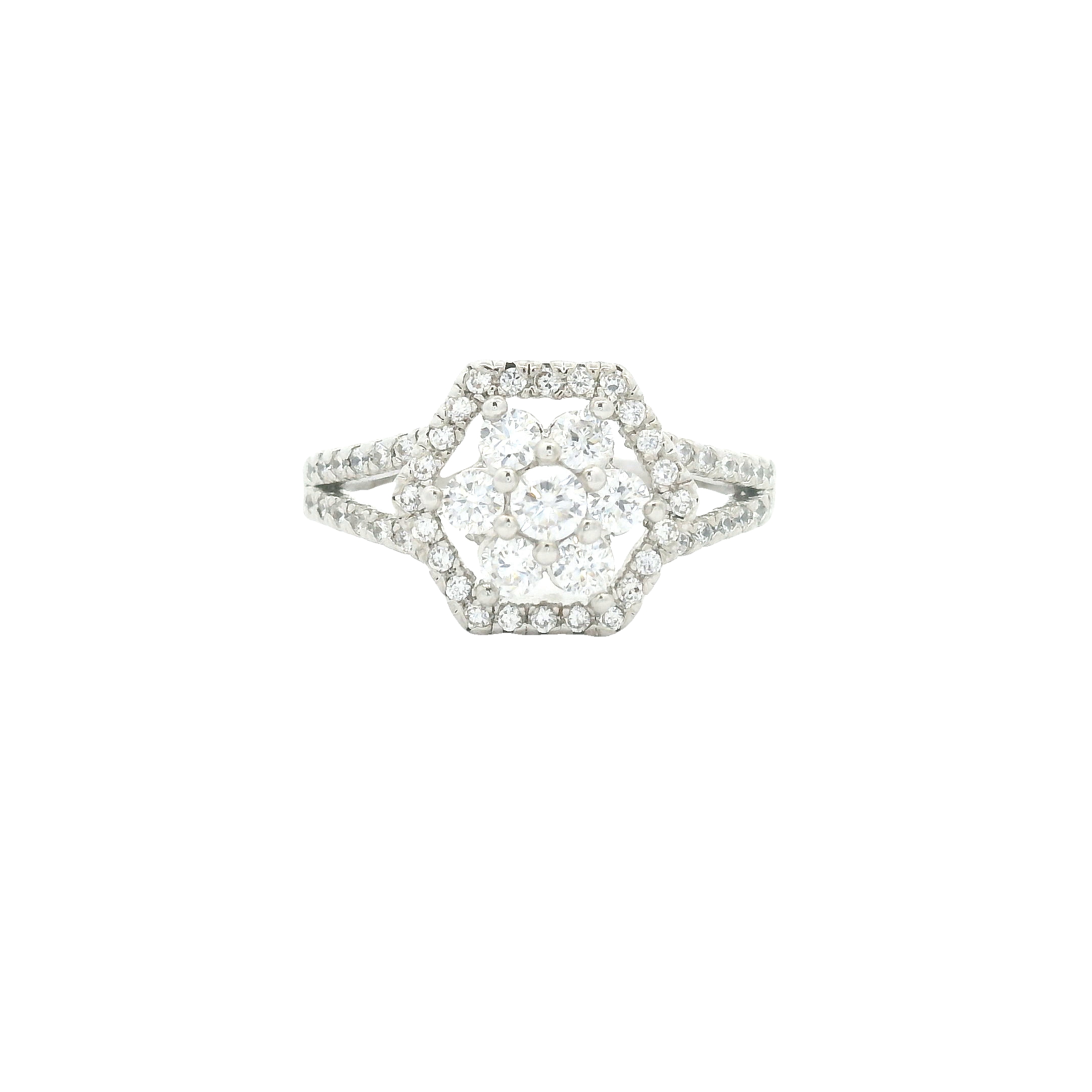 NO RESERVE 5.06 Ct Cubic Zirconia 925 Sterling Silver Ring