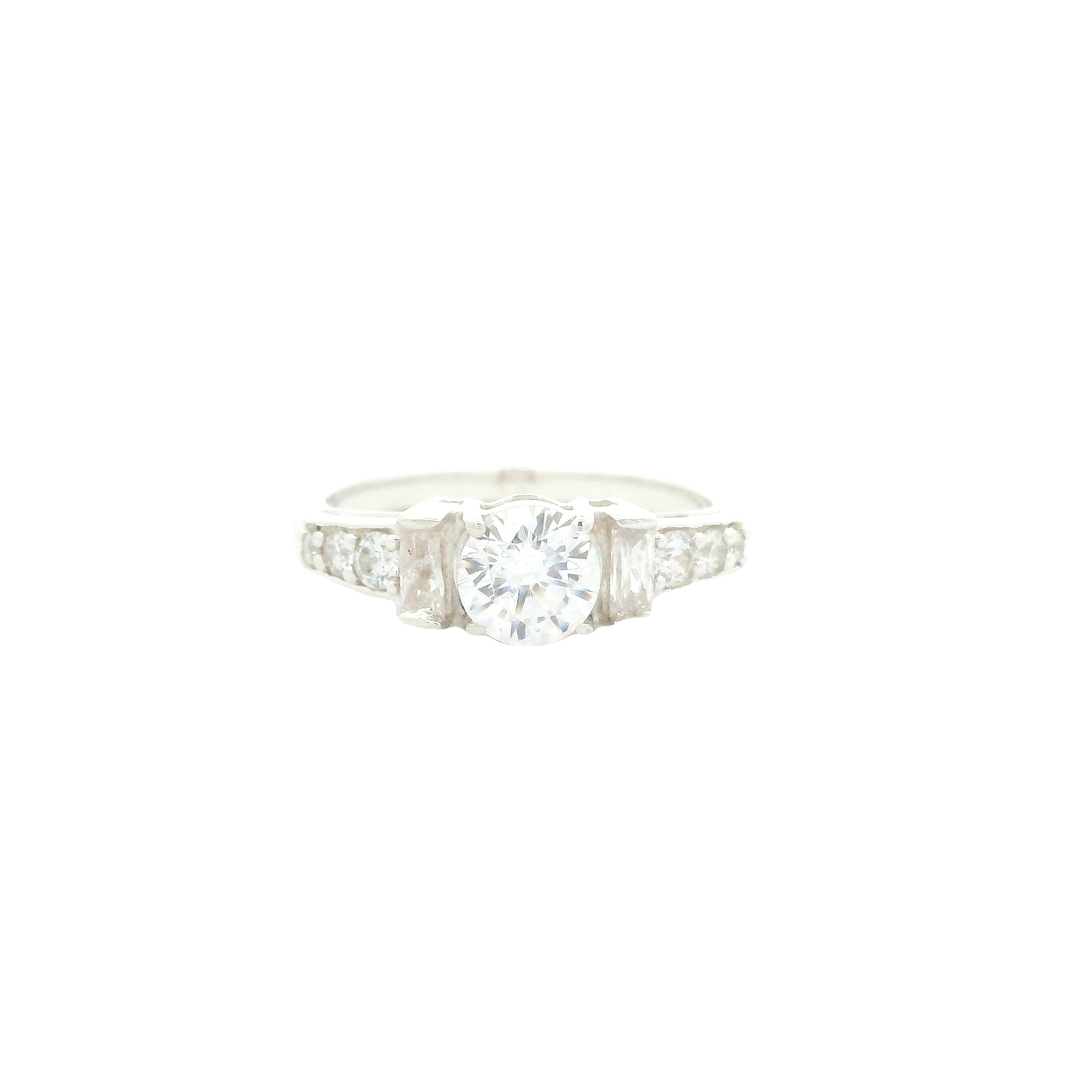 NO RESERVE 5.10 Ct Cubic Zirconia 925 Sterling Silver Ring