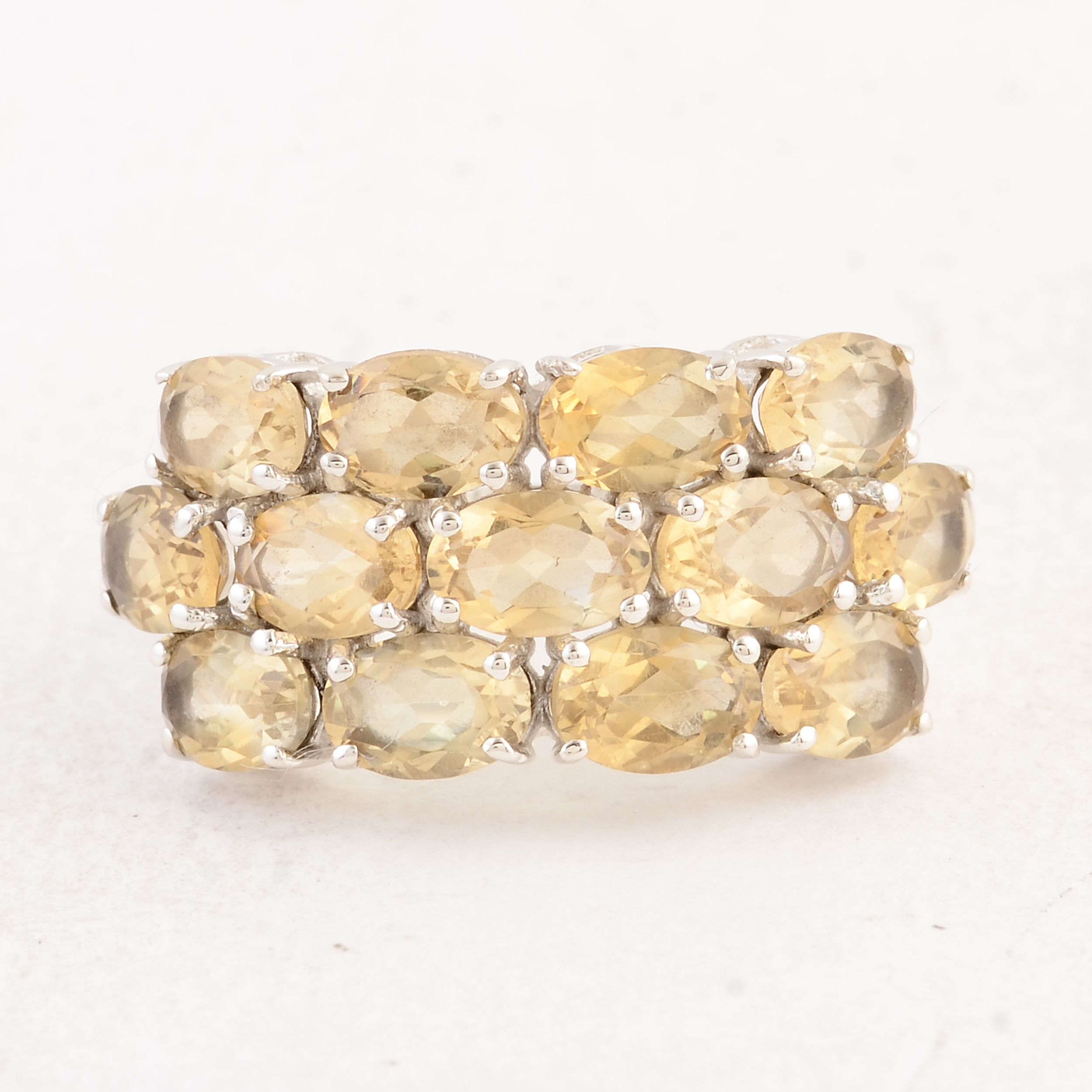 NO RESERVE 5.15 Ct Oval Citrine 925 Sterling Silver Ring