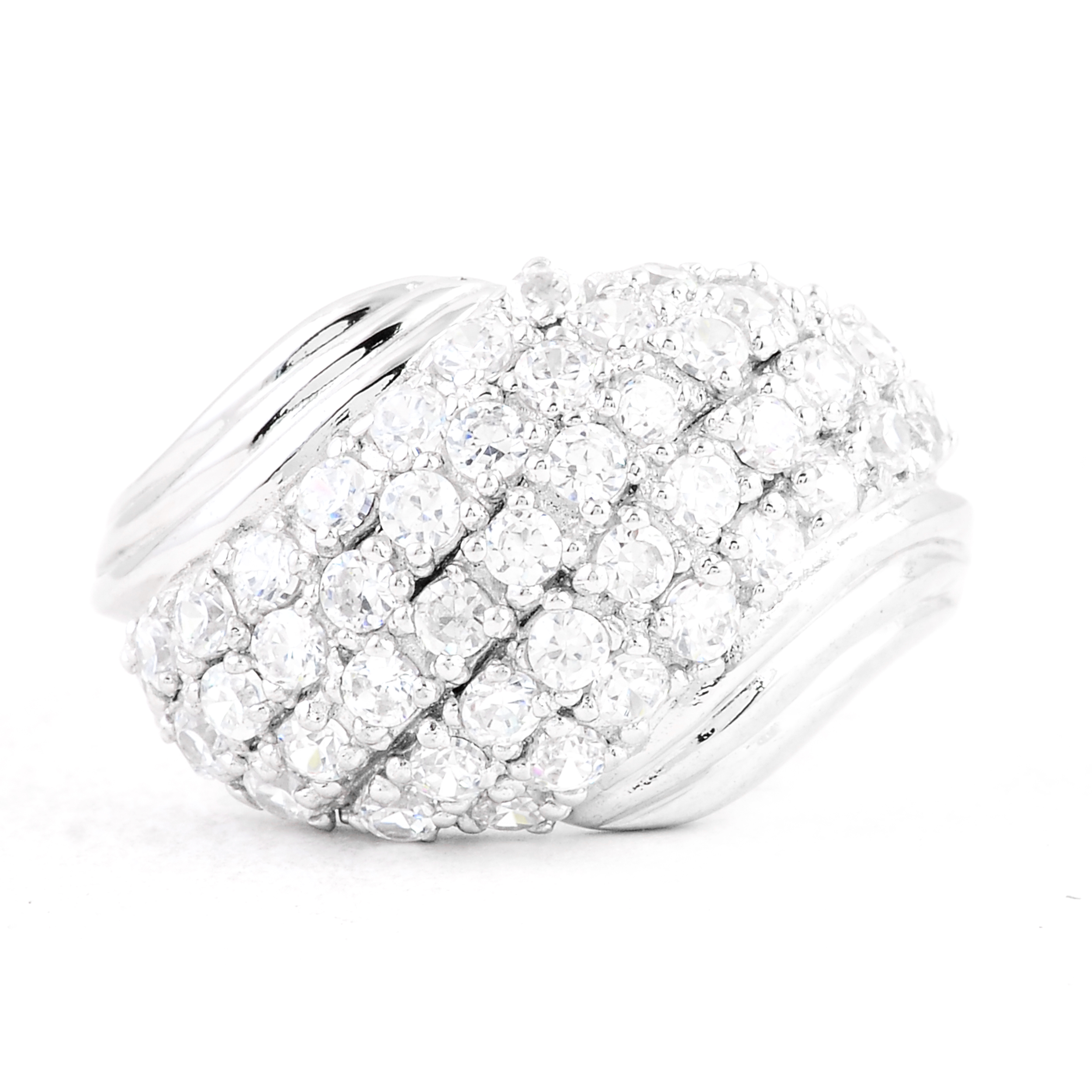 NO RESERVE 5.21 Ct Cubic Zirconia 925 Sterling Silver Ring