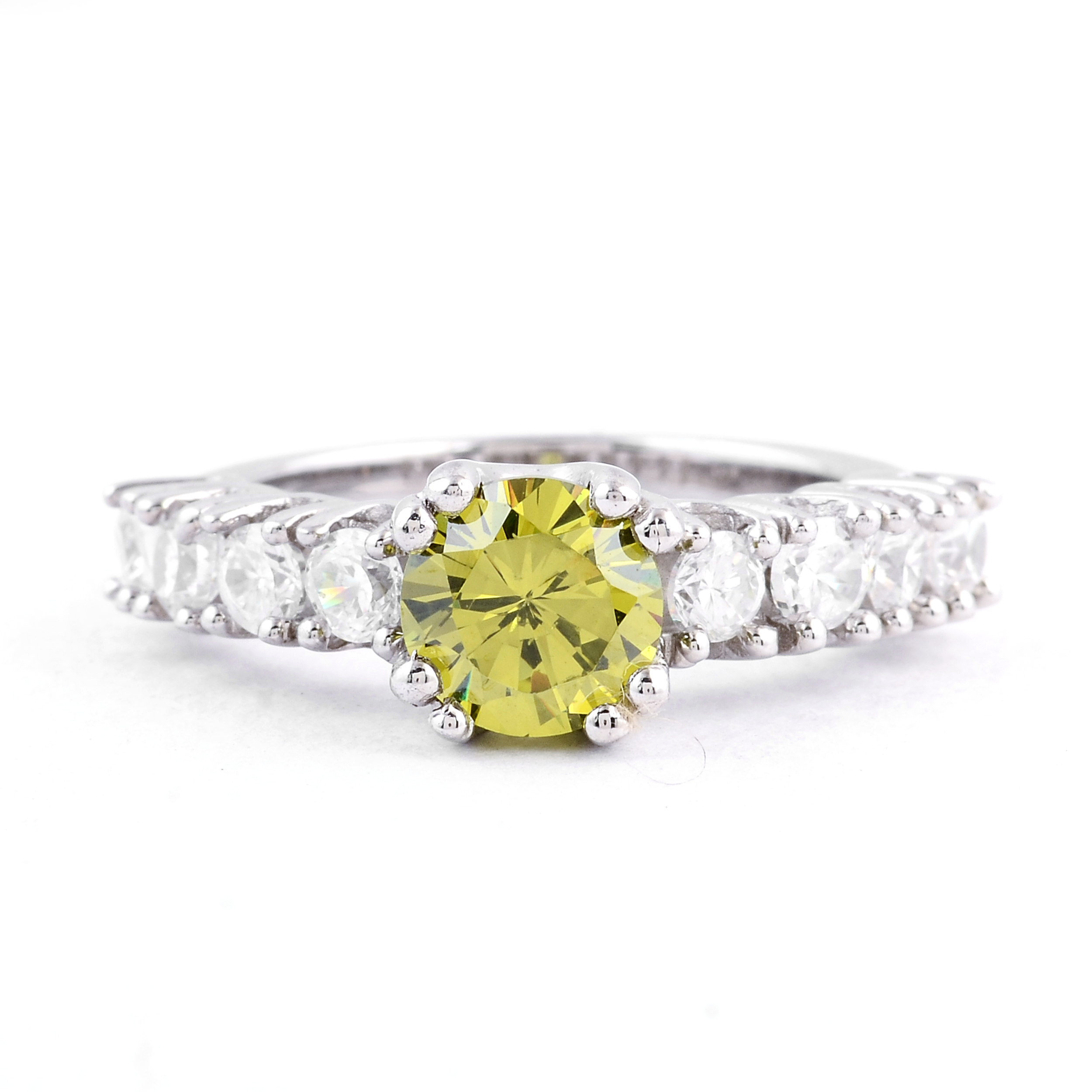 NO RESERVE 5.38 Ct Cubic Zirconia 925 Sterling Silver Ring