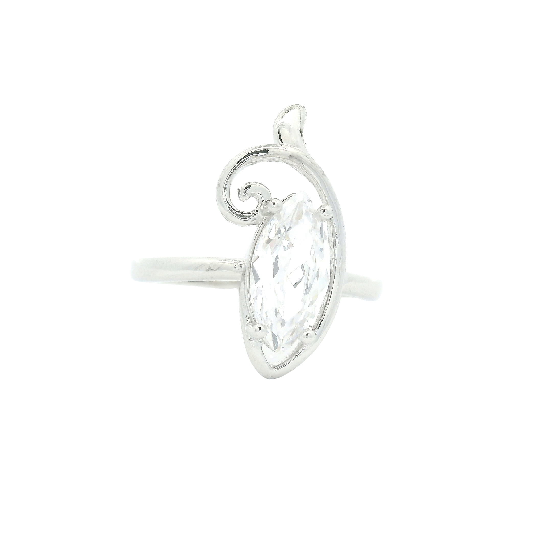 NO RESERVE 5.60 Ct Cubic Zirconia 925 Sterling Silver Ring