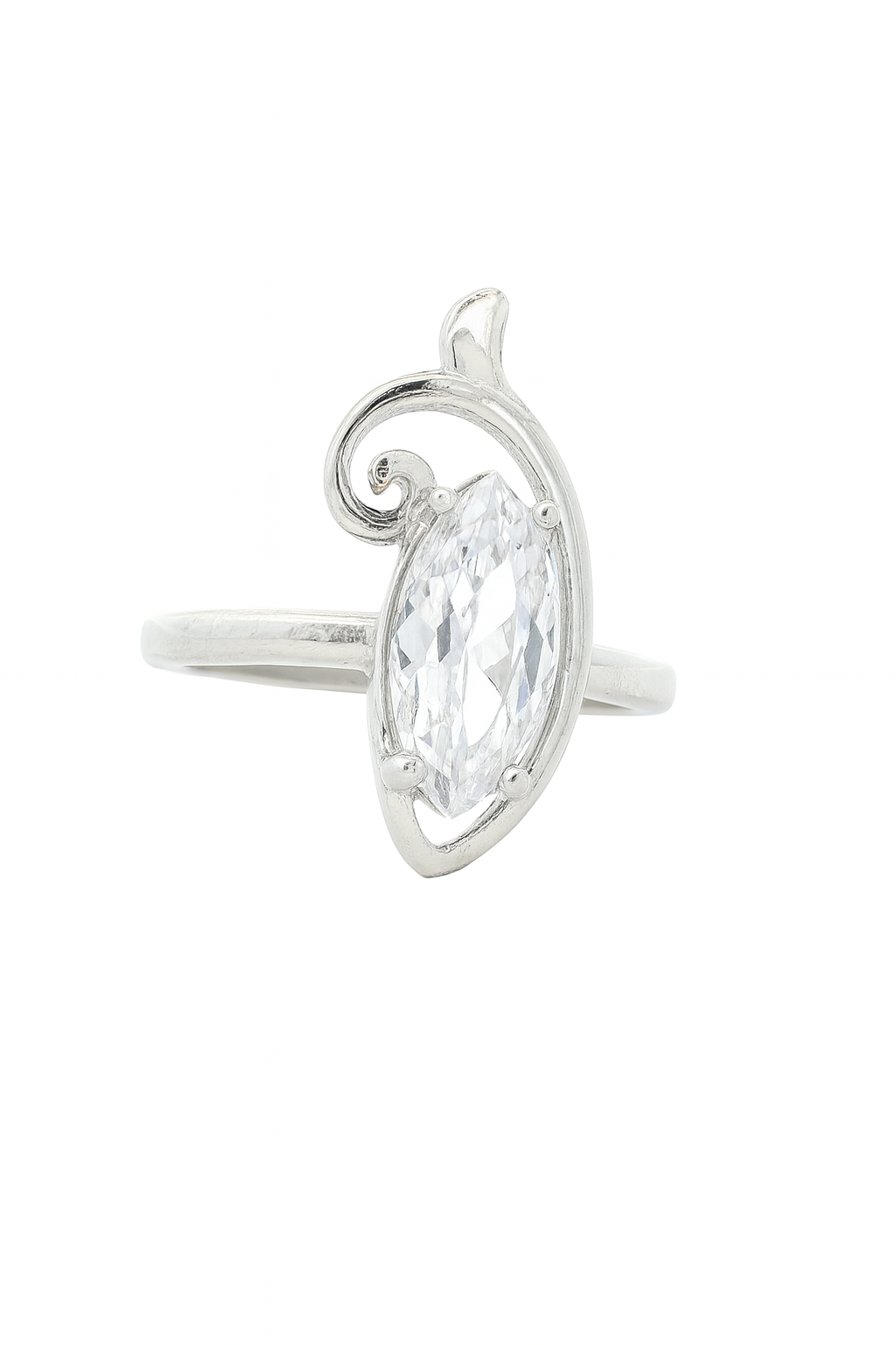 NO RESERVE 5.60 Ct Cubic Zirconia 925 Sterling Silver Ring