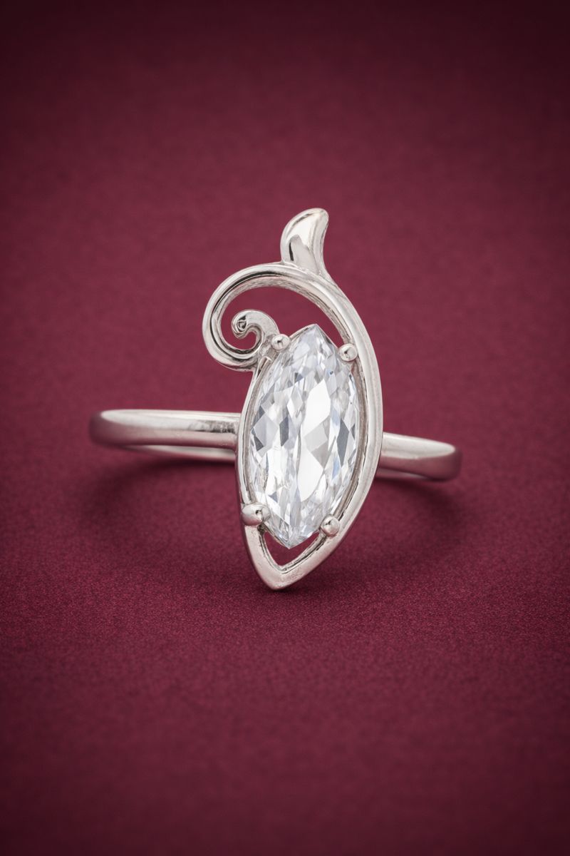 NO RESERVE 5.60 Ct Cubic Zirconia 925 Sterling Silver Ring