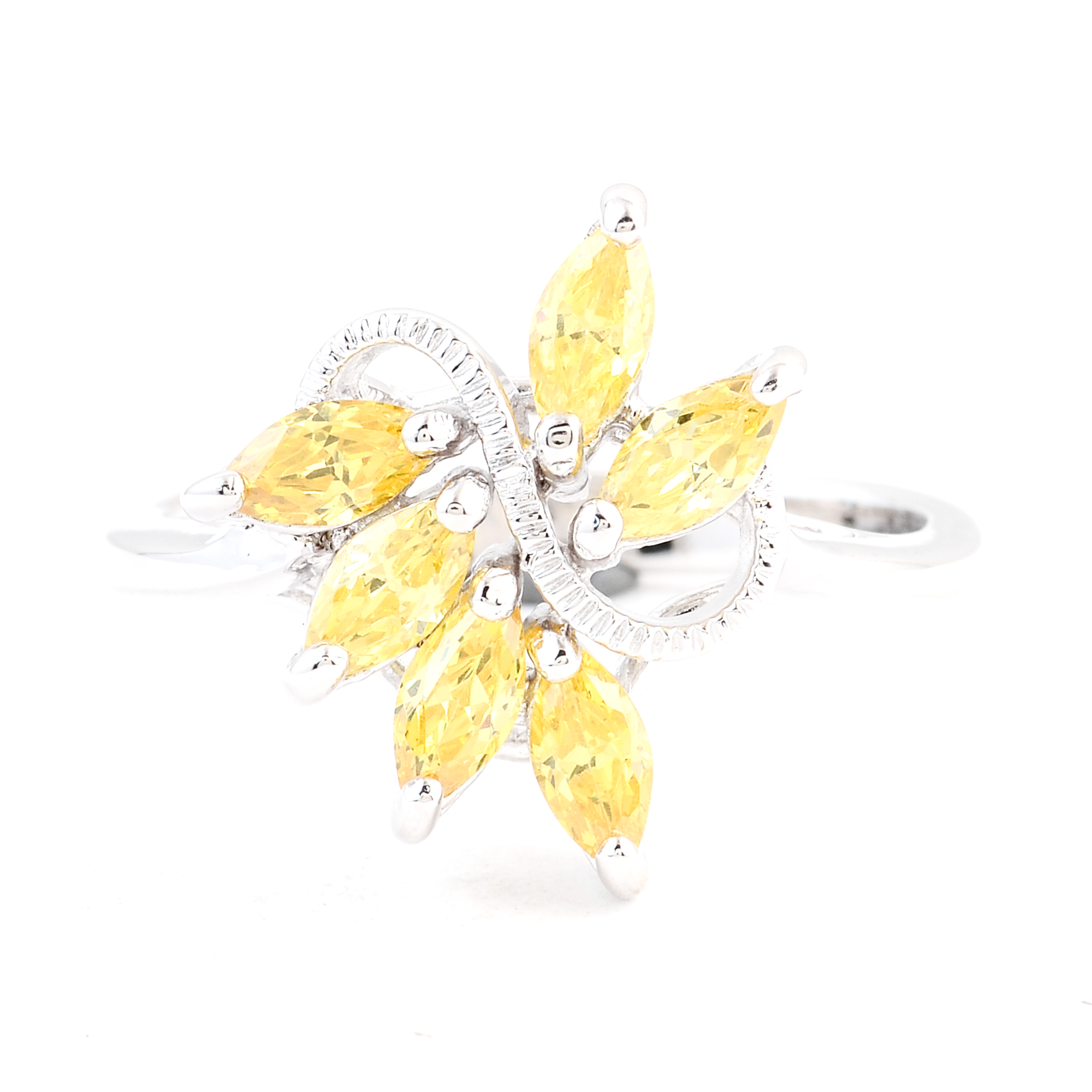NO RESERVE 6.25 Ct Cubic Zirconia 925 Sterling Silver Ring