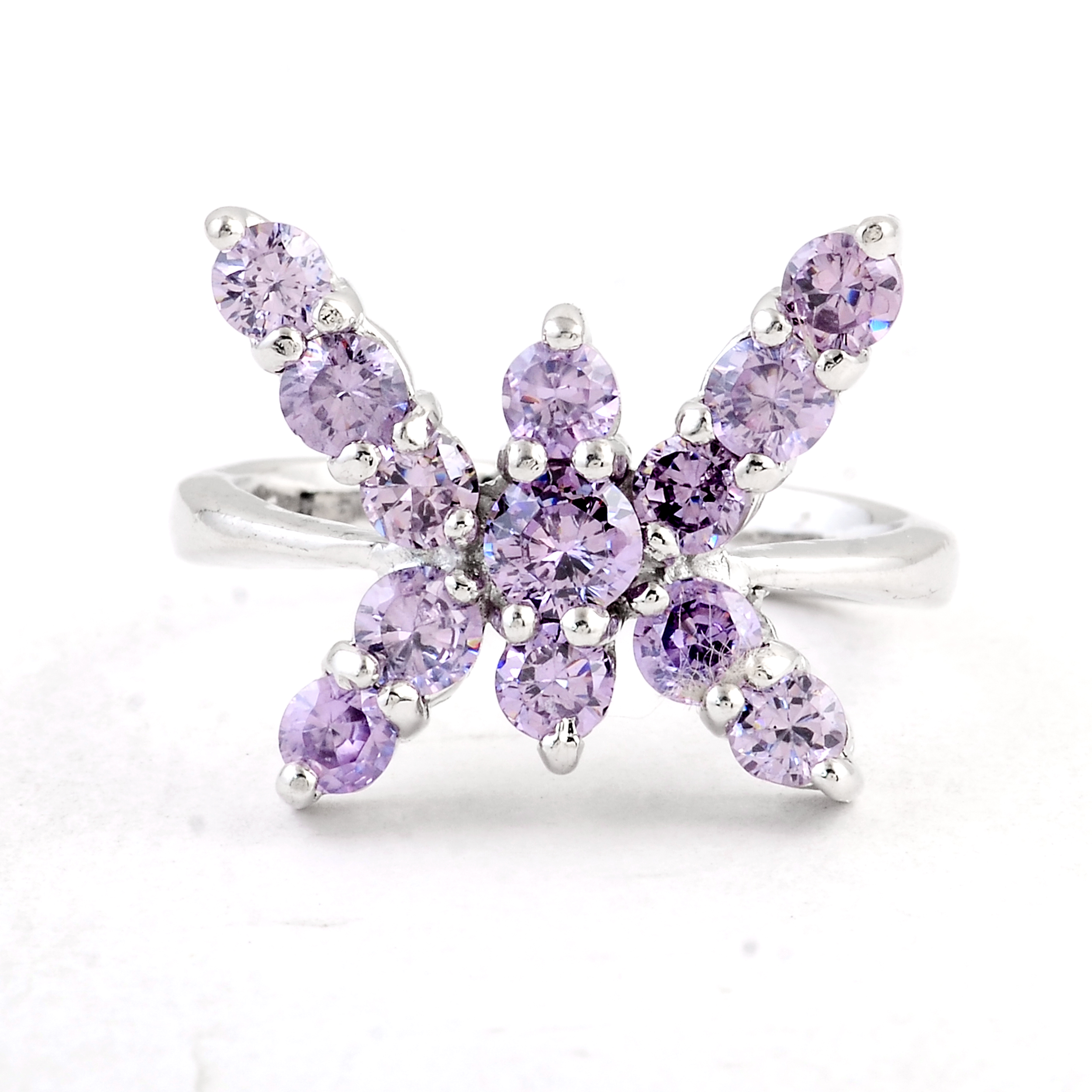 NO RESERVE 7.37 Ct Cubic Zirconia 925 Sterling Silver Ring