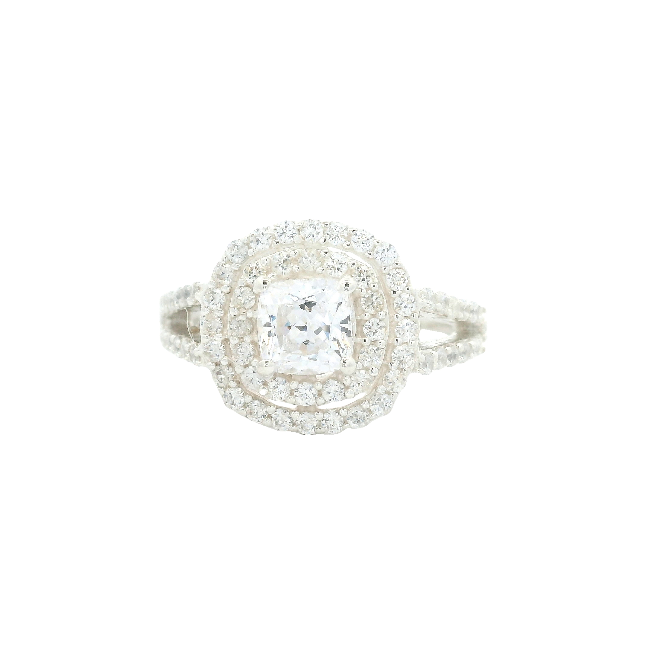 NO RESERVE 7.38 Ct Cubic Zirconia 925 Sterling Silver Ring